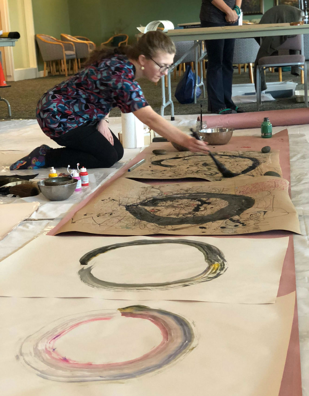 Mindful play activity at Peter Fraterdeus and Kate Miller retreat