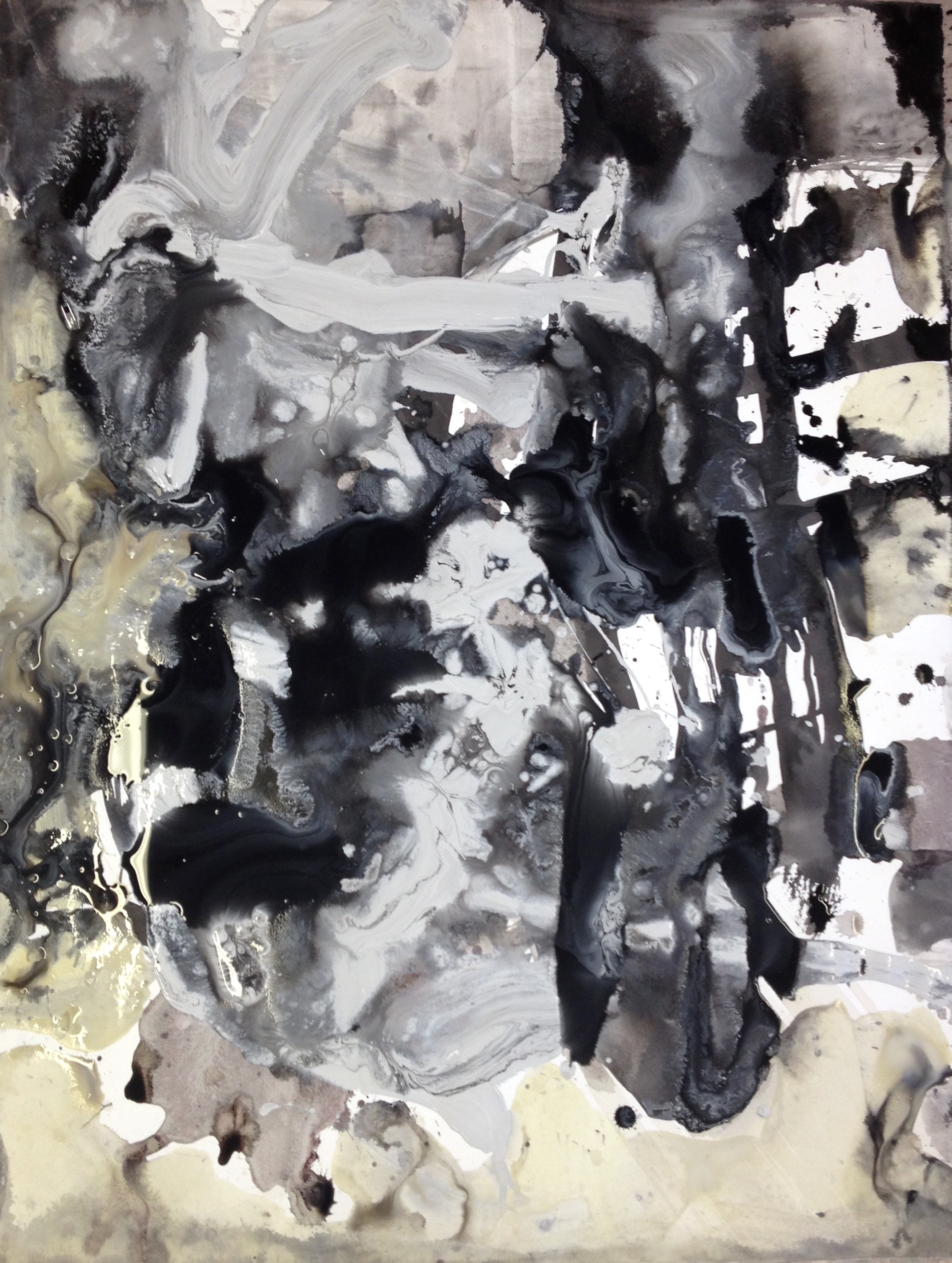 Marking Place 3 Acrylic on Paper, 6" x 24"