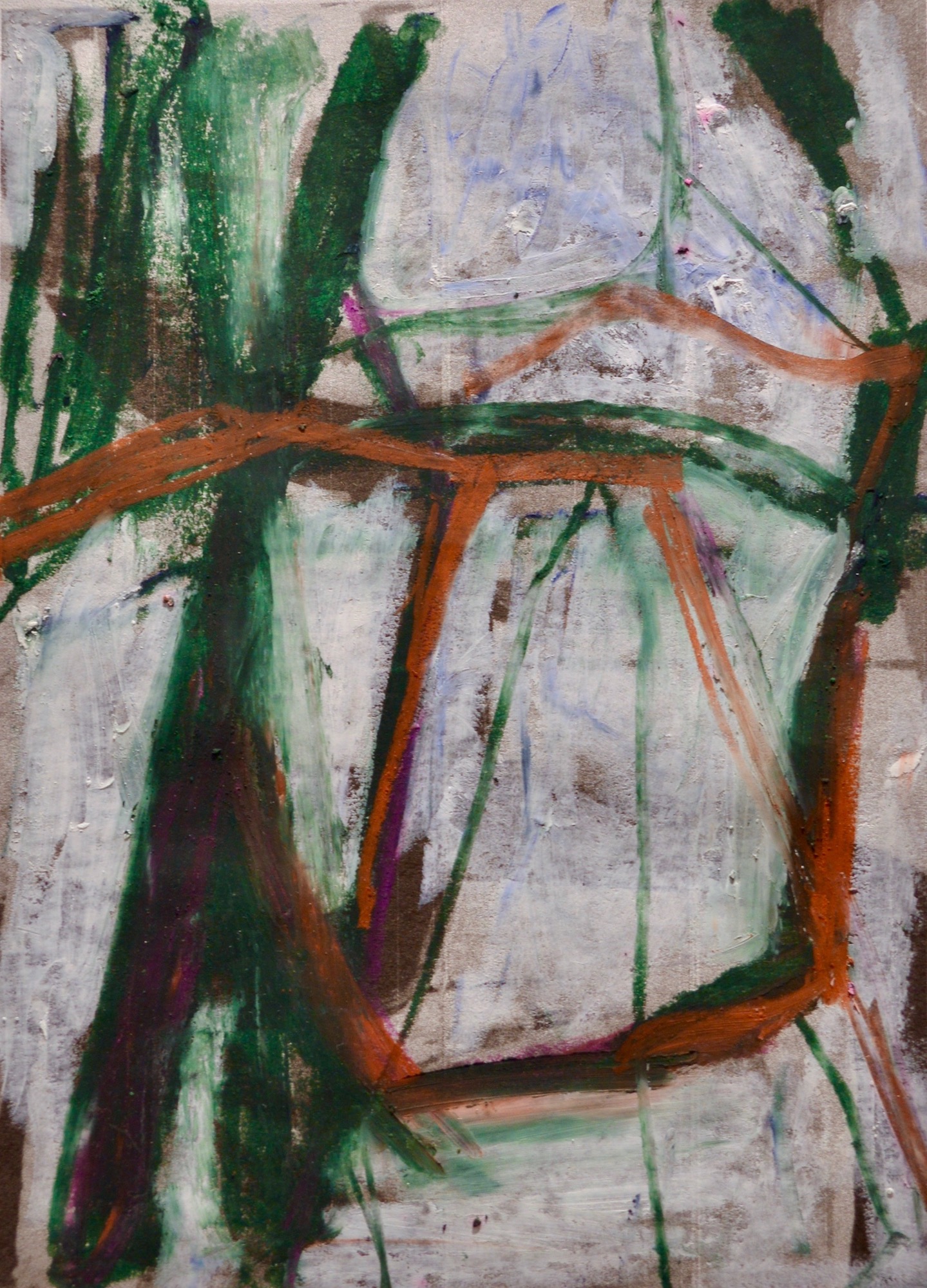 Trees & Vines 1 Oil Pastel On Paper 14" x 12"