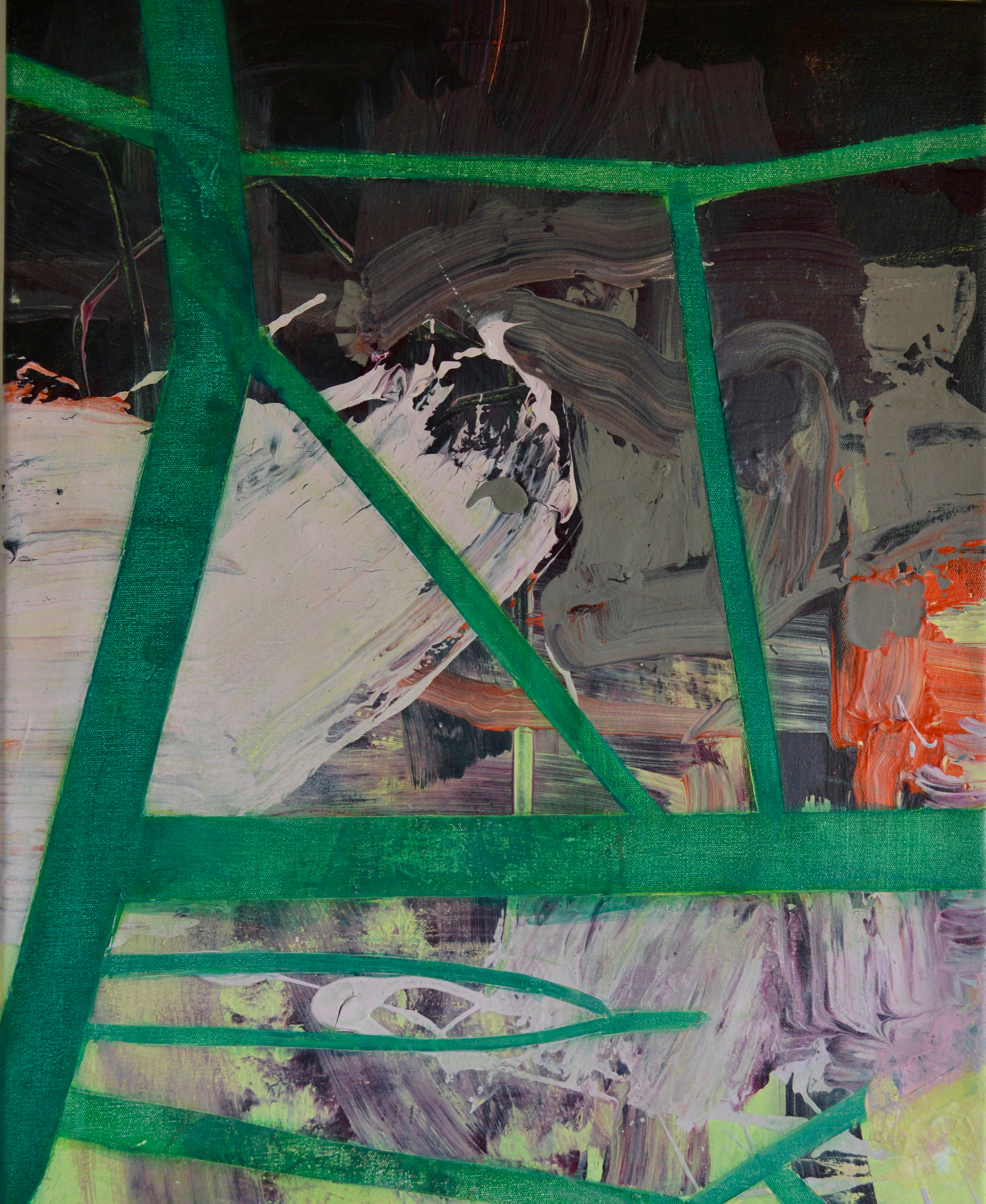 Tree Map Body 2 Acrylic on Canvas, 20" x 18"