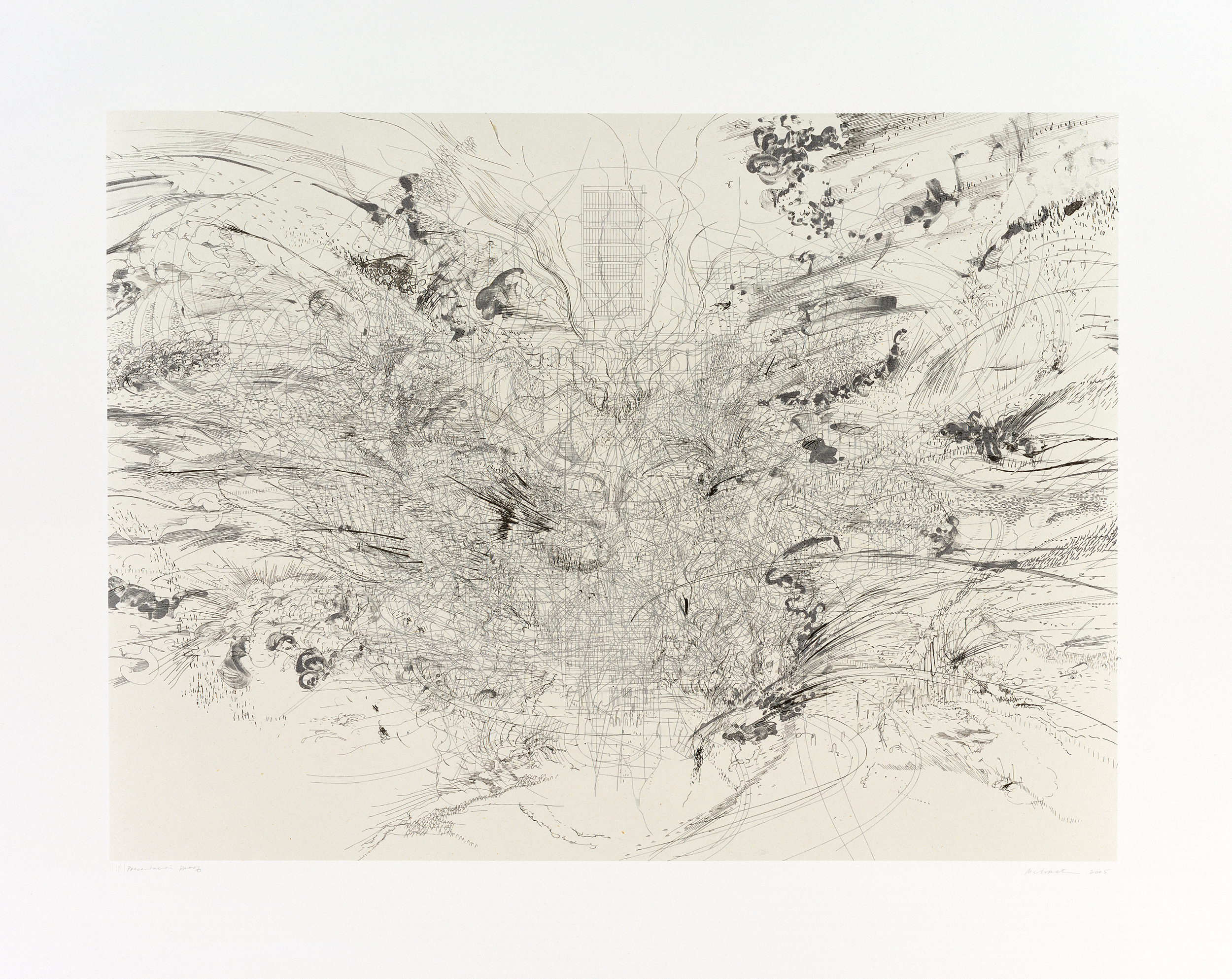 “Entropia: Construction” by Julie Mehretu 2005