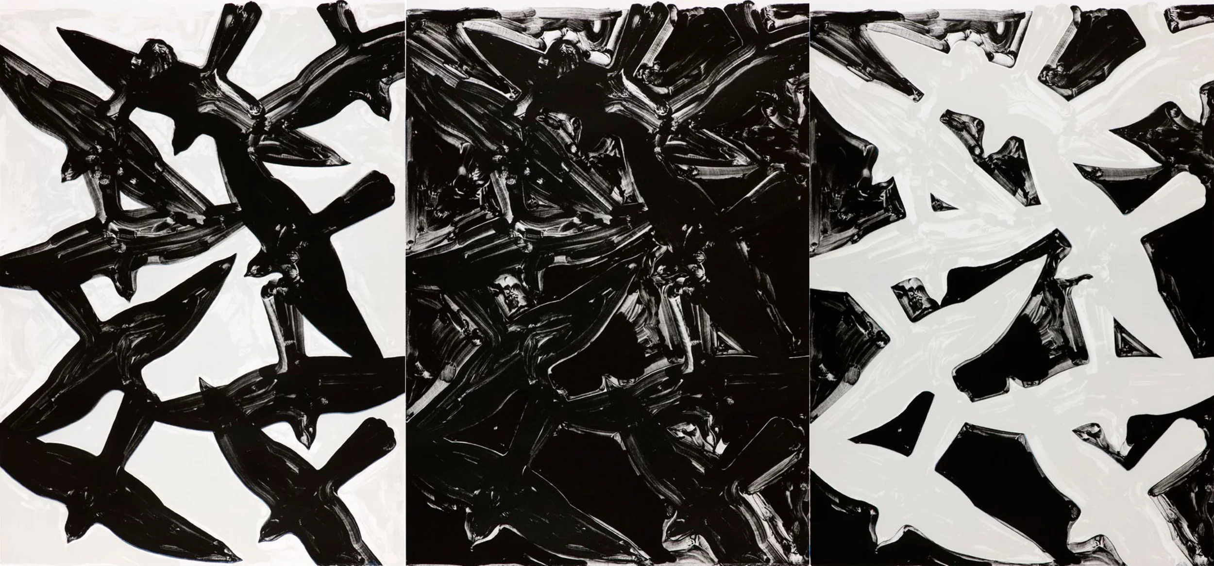 “Bird Sticker” (positive, negative, combination) by Carlos Amorales 2010