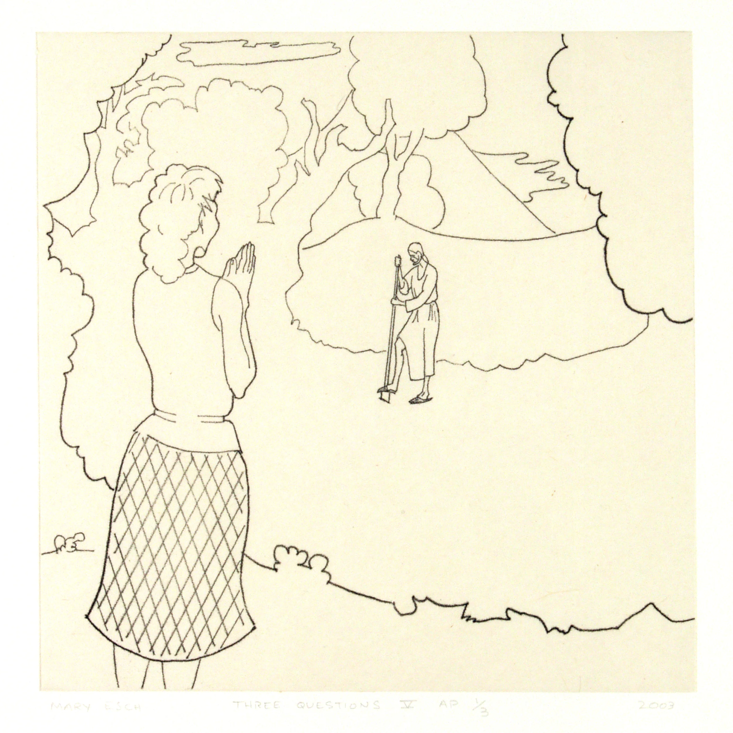 “Three Questions V” by Mary Esch 2003