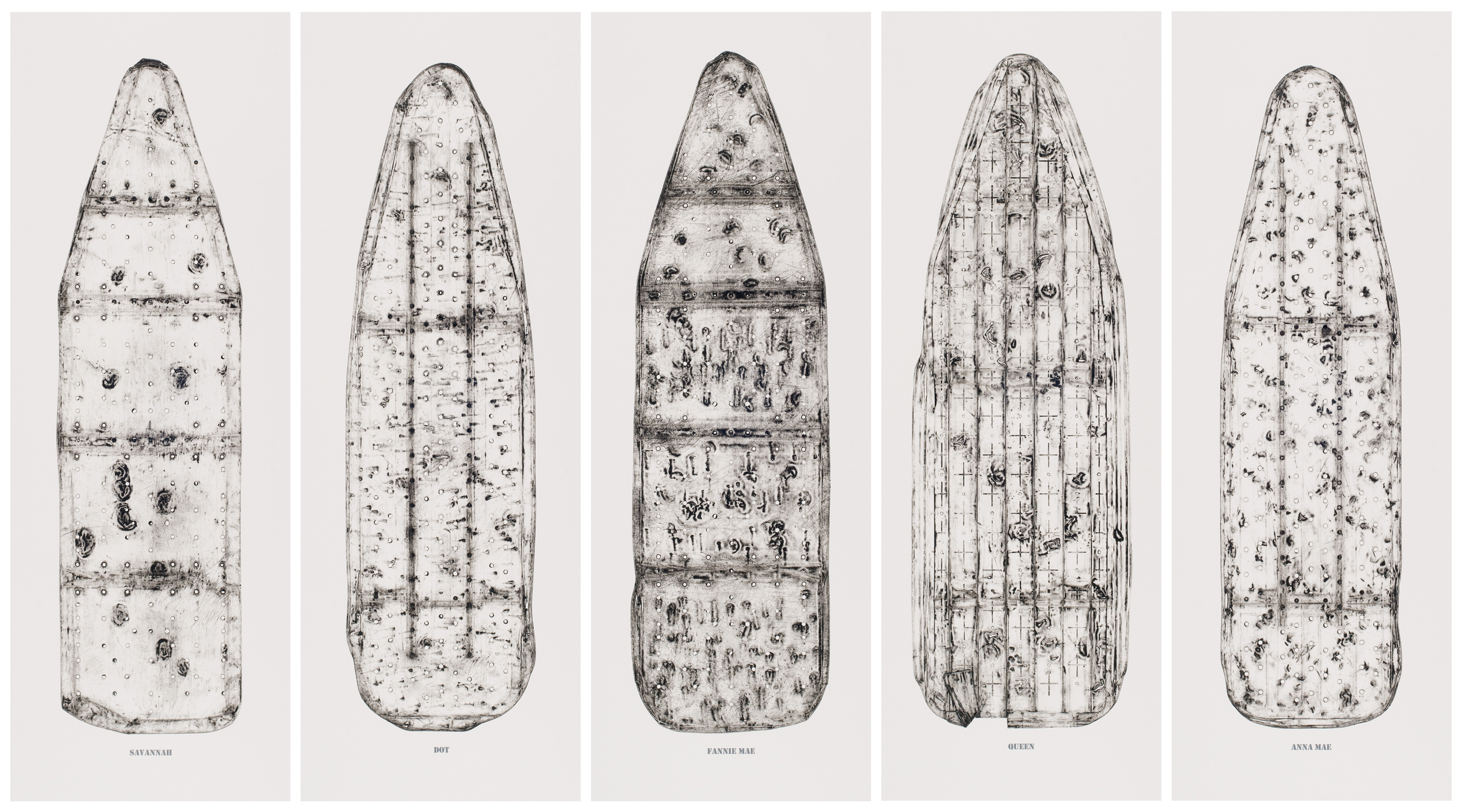 Five Beauties Rising Suite by Willie Cole 2012