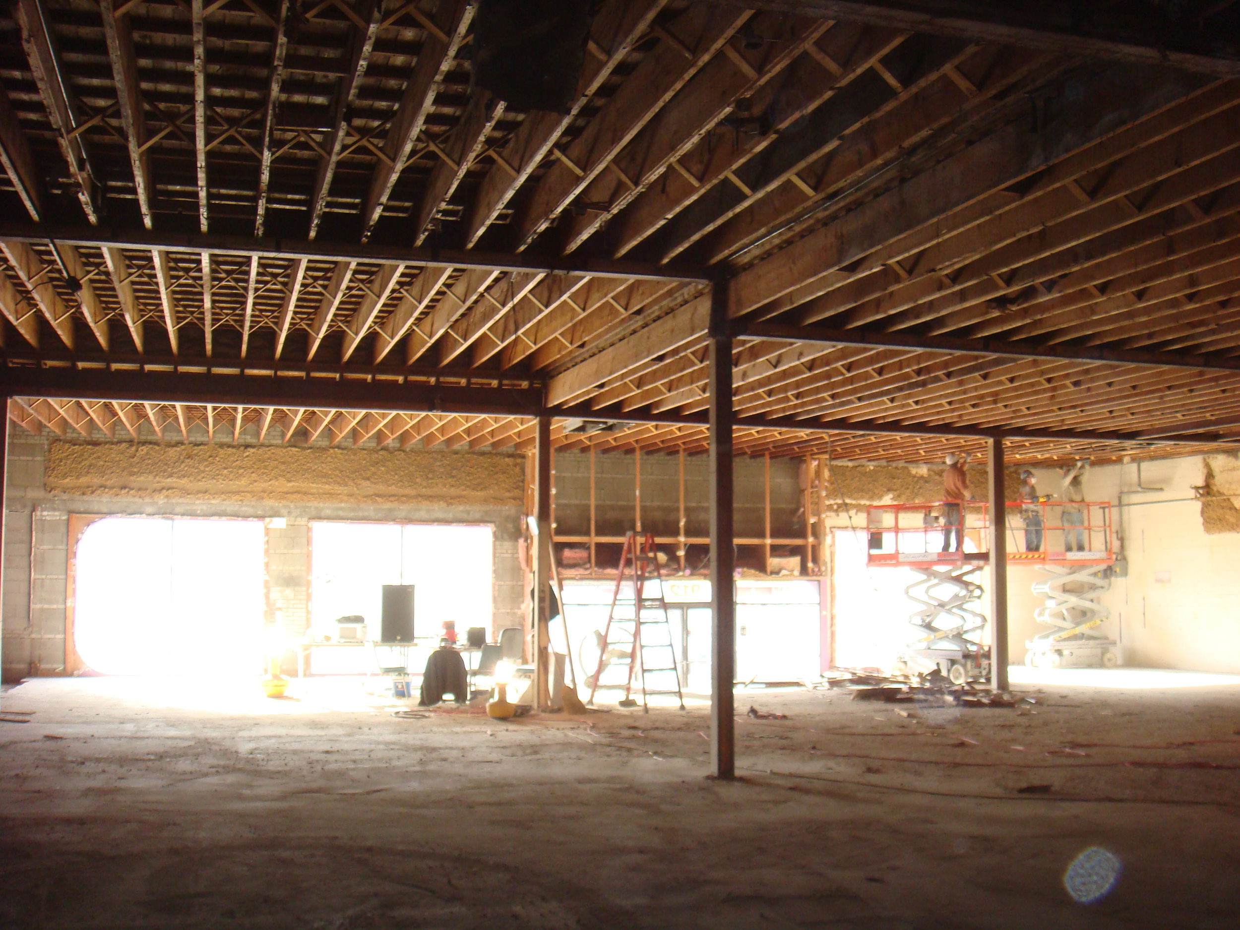 Interior of 912 West Lake location after demolition