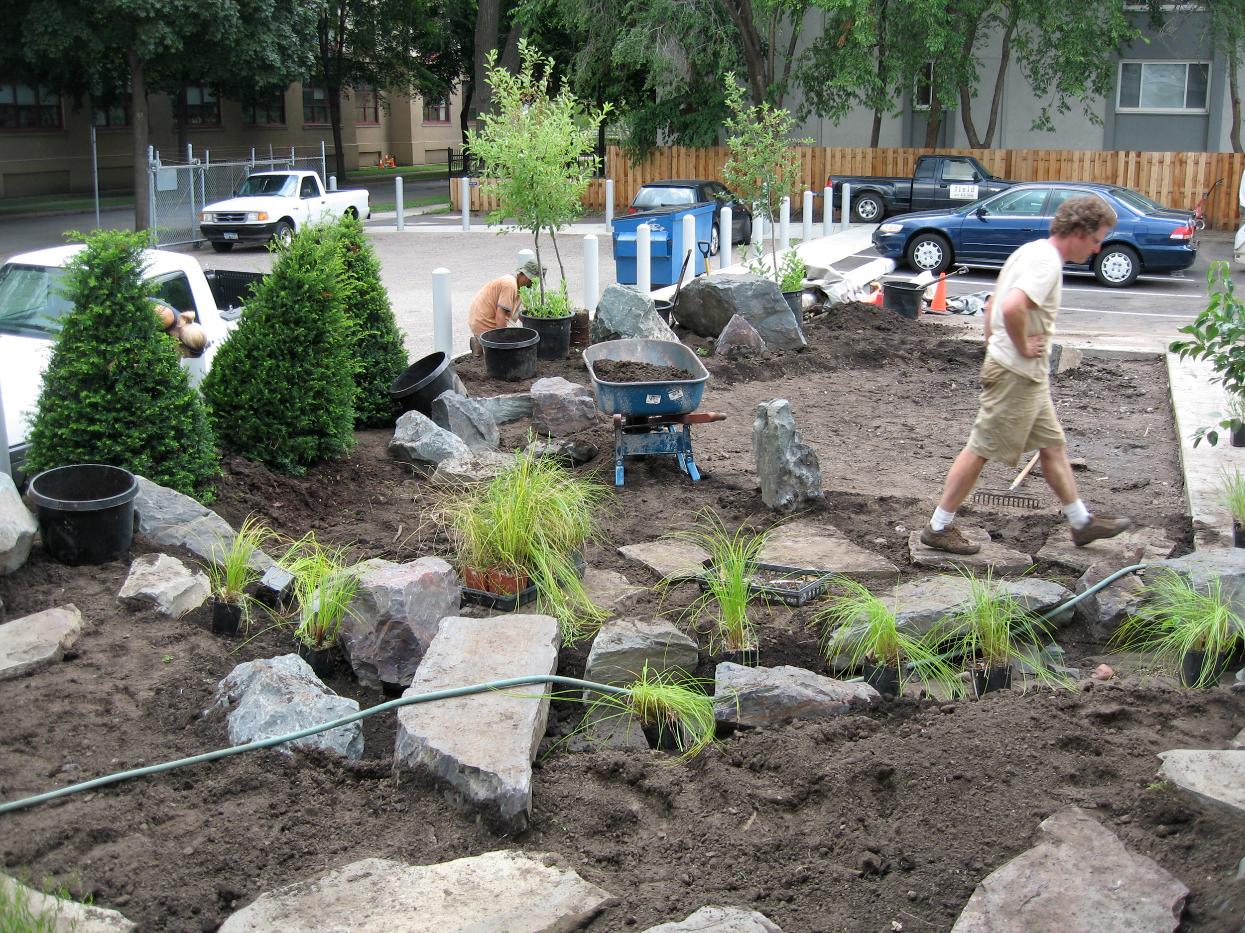 Rain Garden construction