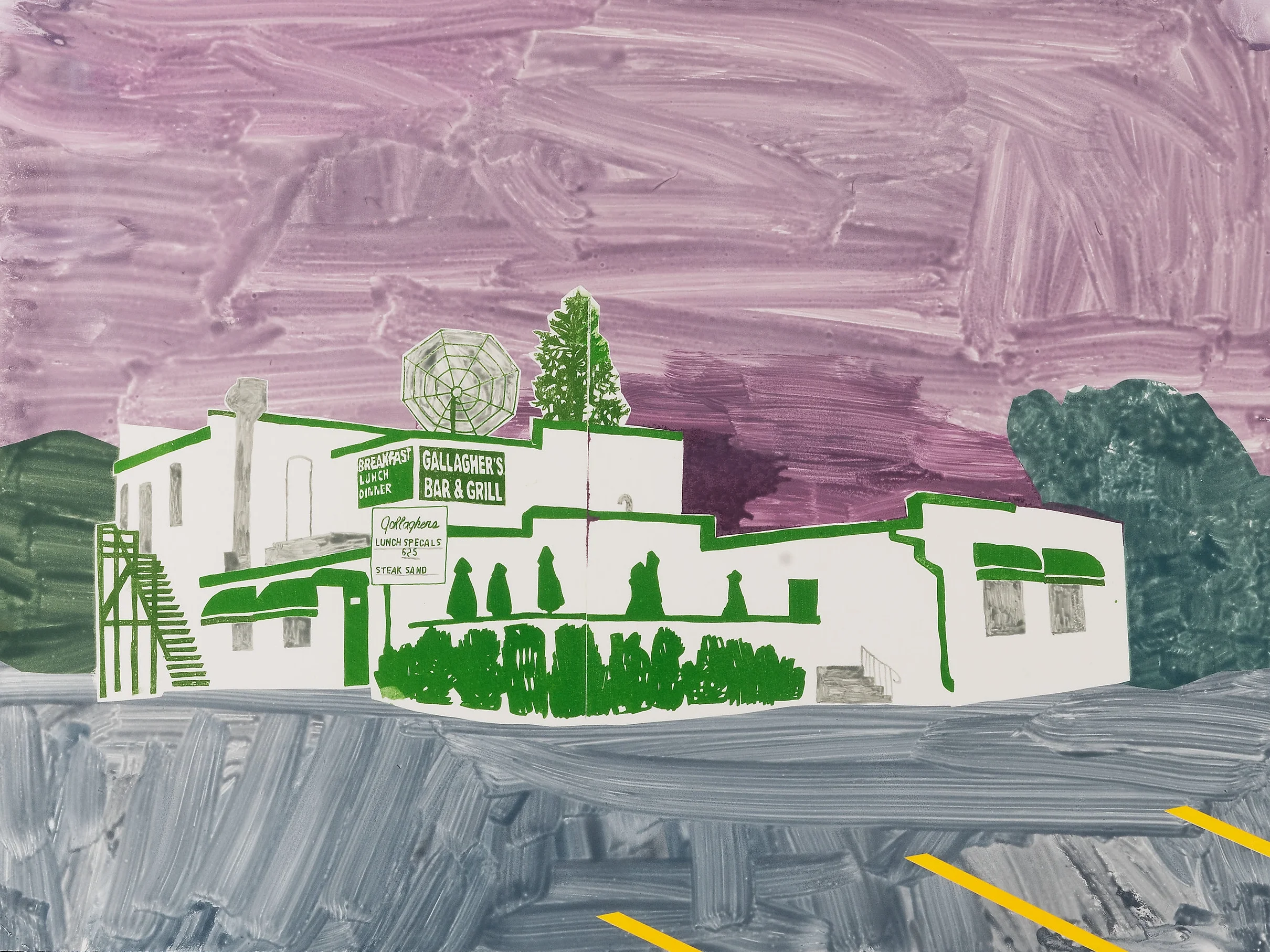 “Gallagher's #2 (purple)” by Carolyn Swiszcz 2017