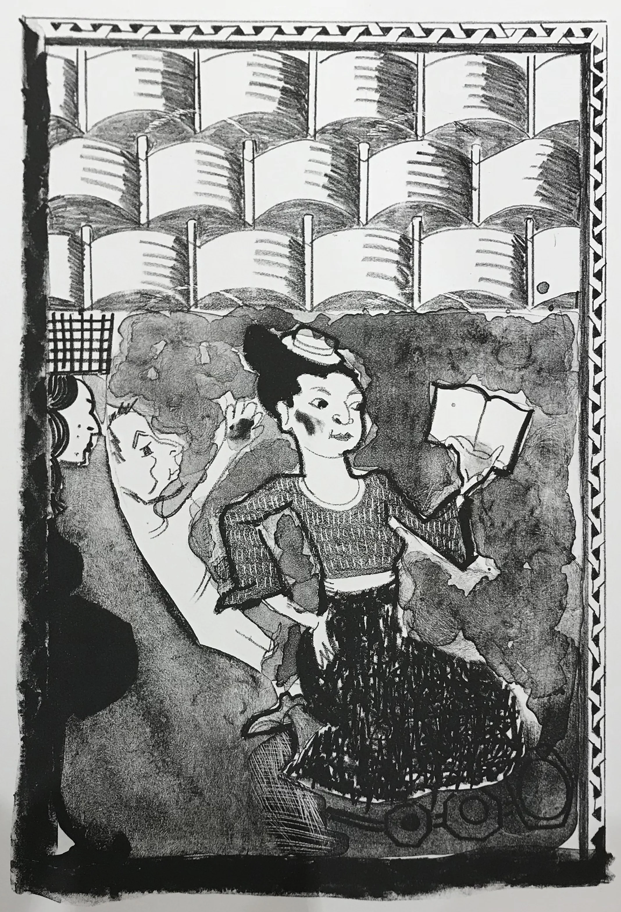 Lady with Book by Mary Esch