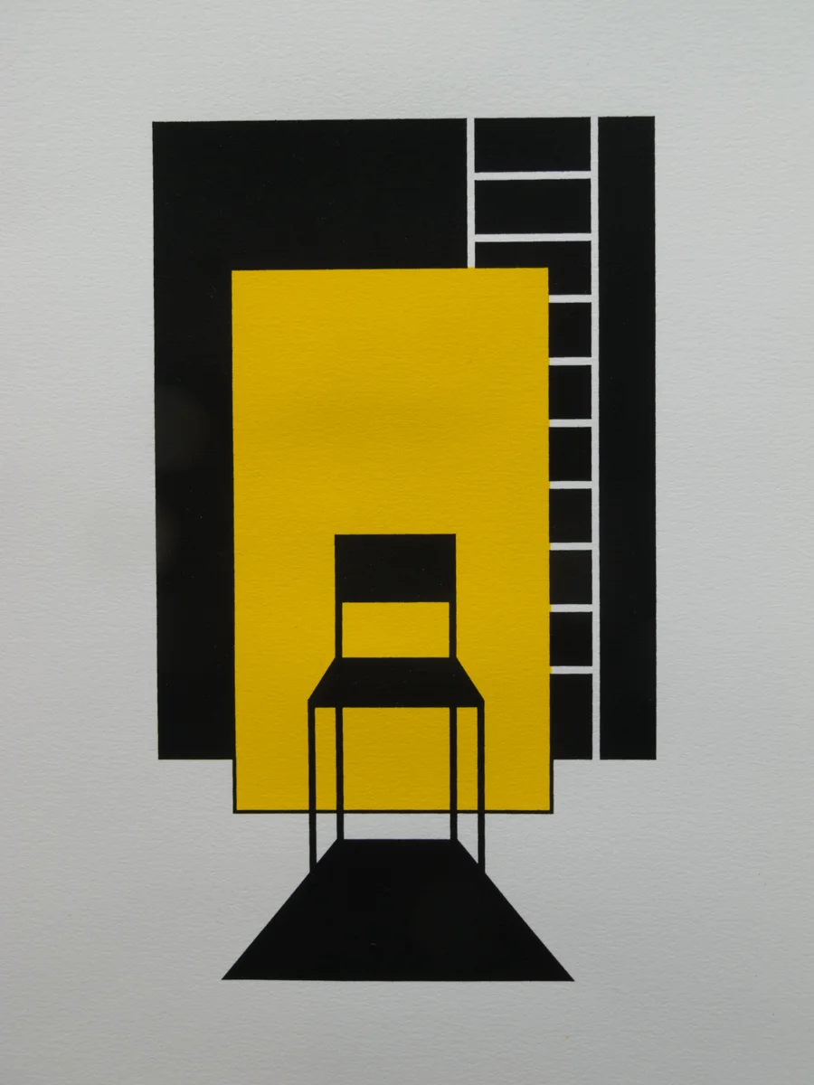 Nancy Bolan Stay or go? Screenprint