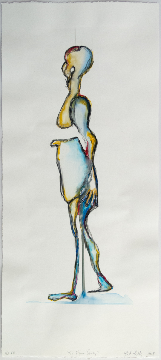  Christine Cosentino   Tall Figure Study   Screenprint monotype 