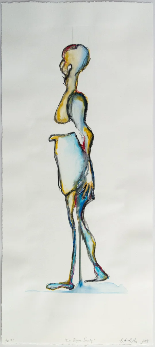 Christine Cosentino Tall Figure Study Screenprint monotype