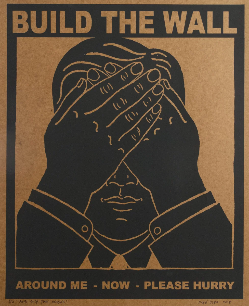Mike Elko And Stop the Voices! Screenprint