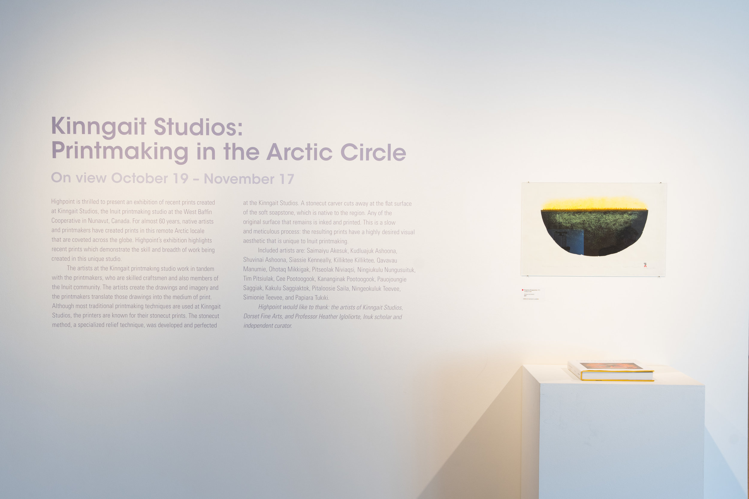  Highpoint Printmaking
Exhibit
Kinngait Studios: Printmaking in the Arctic Circle

181022a0006.JPG 