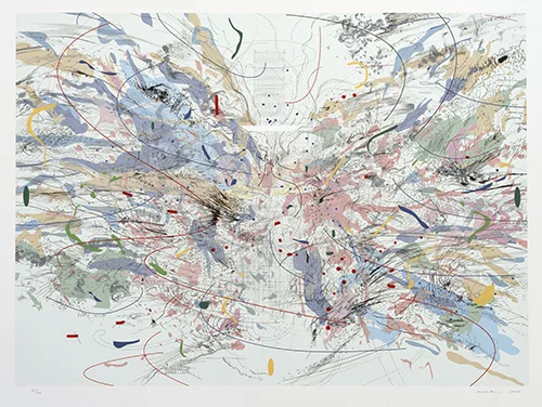 Edition of 45 | 32-color lithograph and screenprint on Arches 88 paper | image: 29" x 40" | paper: 33 1/2" x 44" | Co-published by Highpoint Editions and the Walker Art Center
