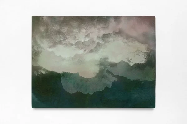 Jay Heikes | Mother Sky, 2019 | oil on stained canvas | 78 x 105 x 5 cm ph. Andrea Rossetti
