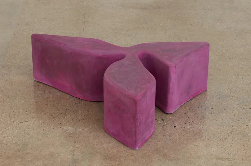 Sarah Crowner Concrete Sculpture, hot pink, 2019 Pigmented concrete 17 x 60.5 x 48.5 inches 43.2 x 153.7 x 123.2 centimeters