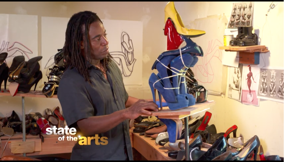 Screen capture from State of the Arts video on Willie Cole