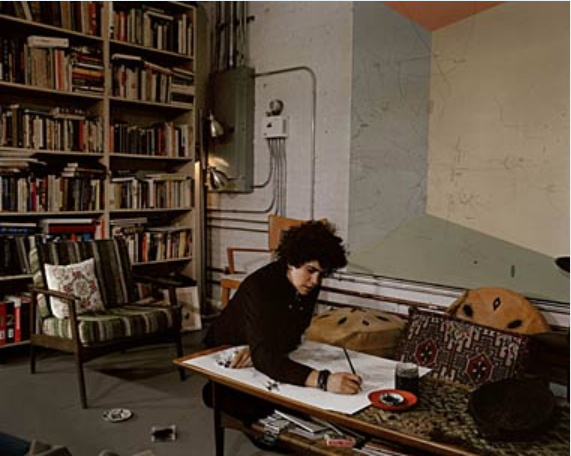 Julie Mehretu in her Studio, 2005, Photo: Peter Rad