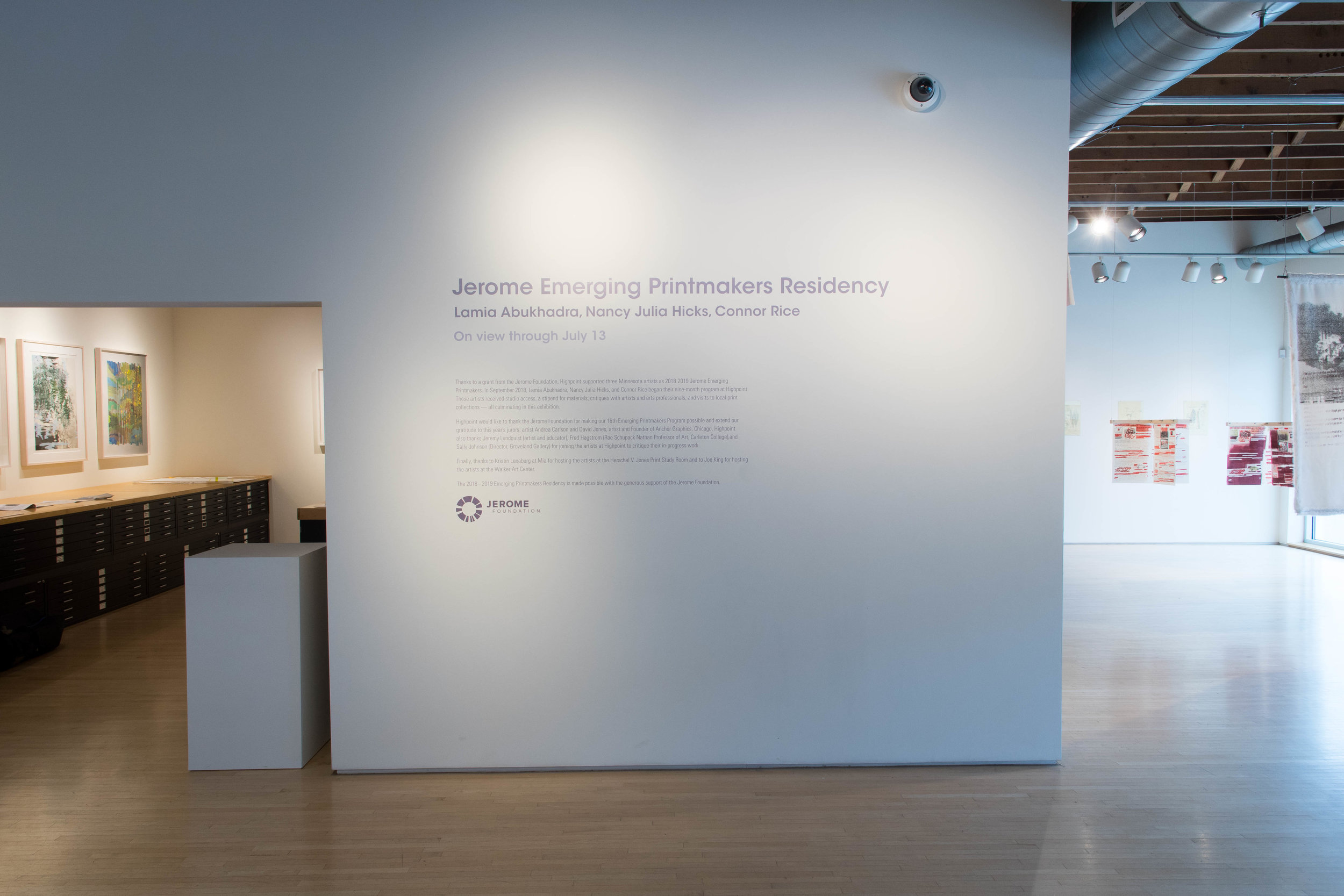 Highpoint Printmaking
Jerome Emerging Printmakers Residency Exhibit
Lamia Abukhadra, Nancy Julia Hicks, Connor Rice
190710a0002.JPG