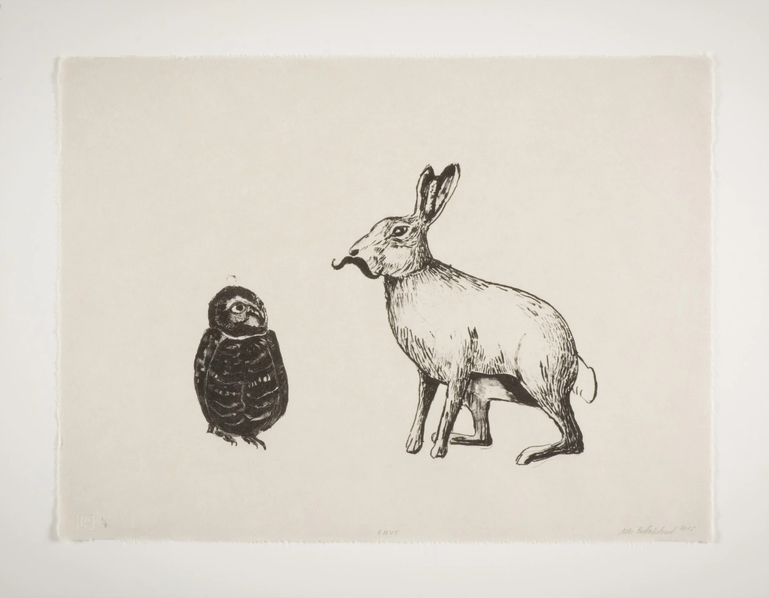 Envy   by Julie Buffalohead 2015  Edition of 8 | Lithograph | 14” x19”