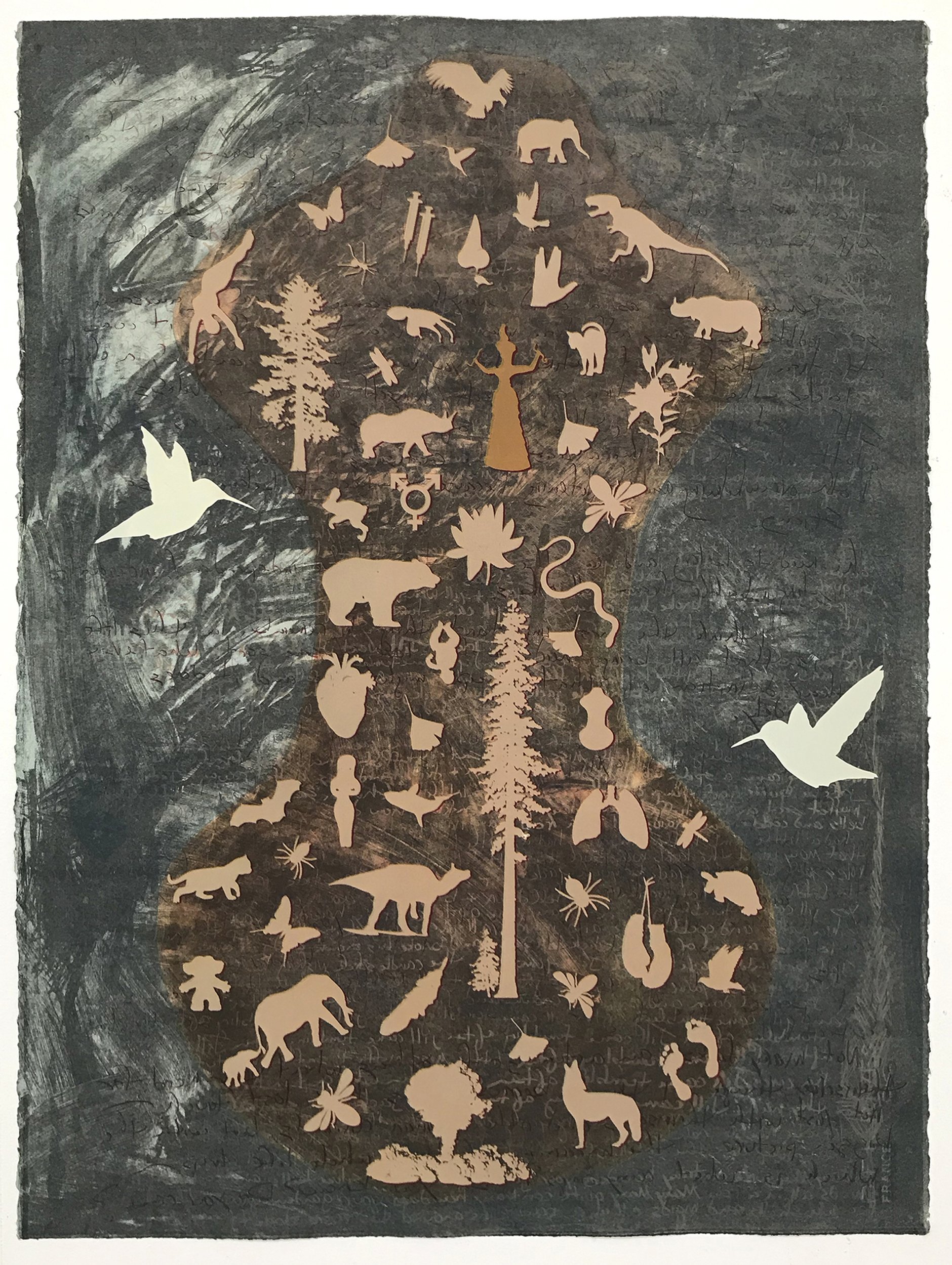  Nanette Wylde    Milagros for Times Like These I   Lithography, screenprinting, monotype 
