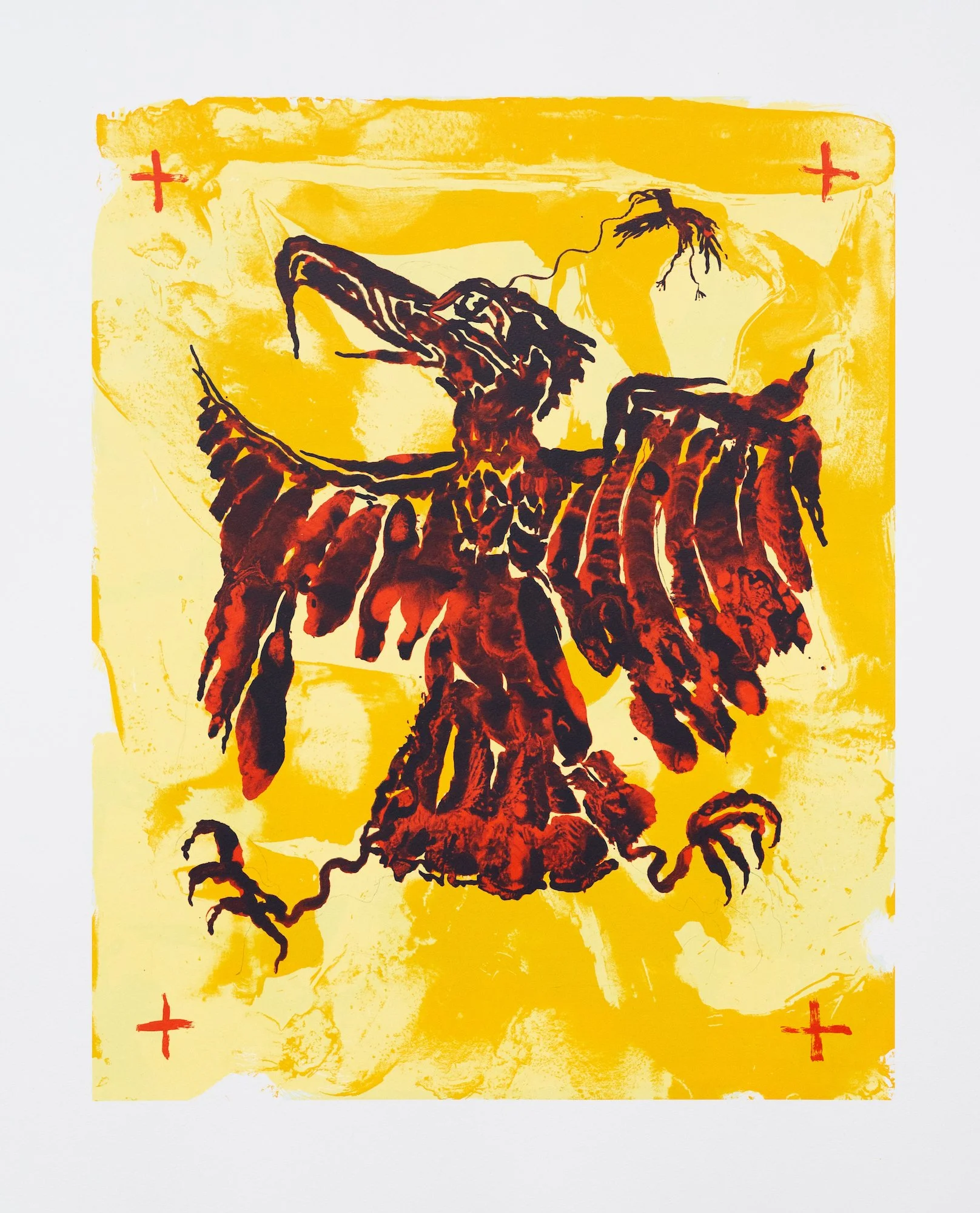   +HAWK+LITTLE HAWK++  by Brad Kahlhamer, 2023  Edition of 15 | Lithograph | Paper 30 ½” x 25"; Image  25” x 20" | $1,000 