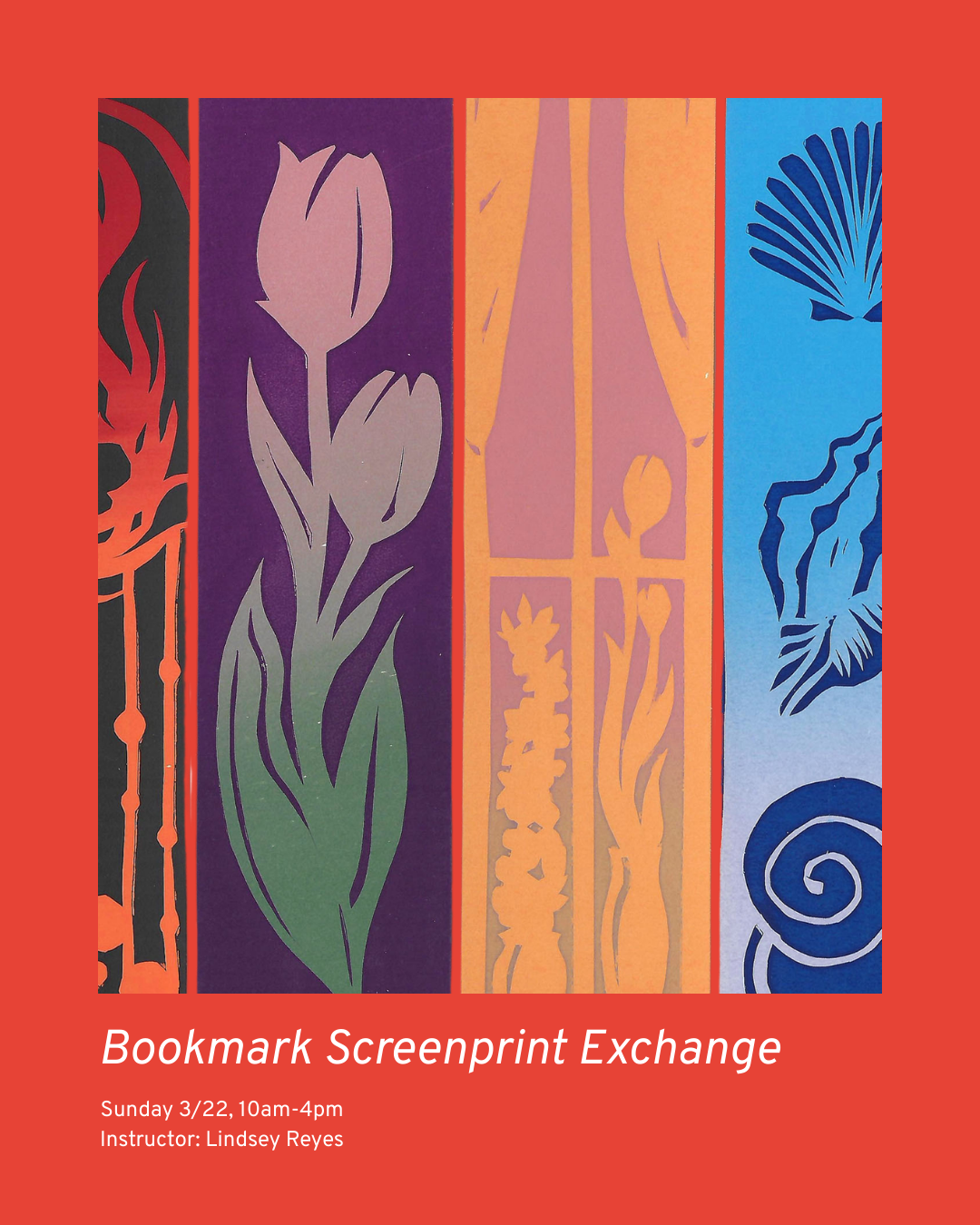 Weekend Workshop: Bookmark Screenprint Exchange