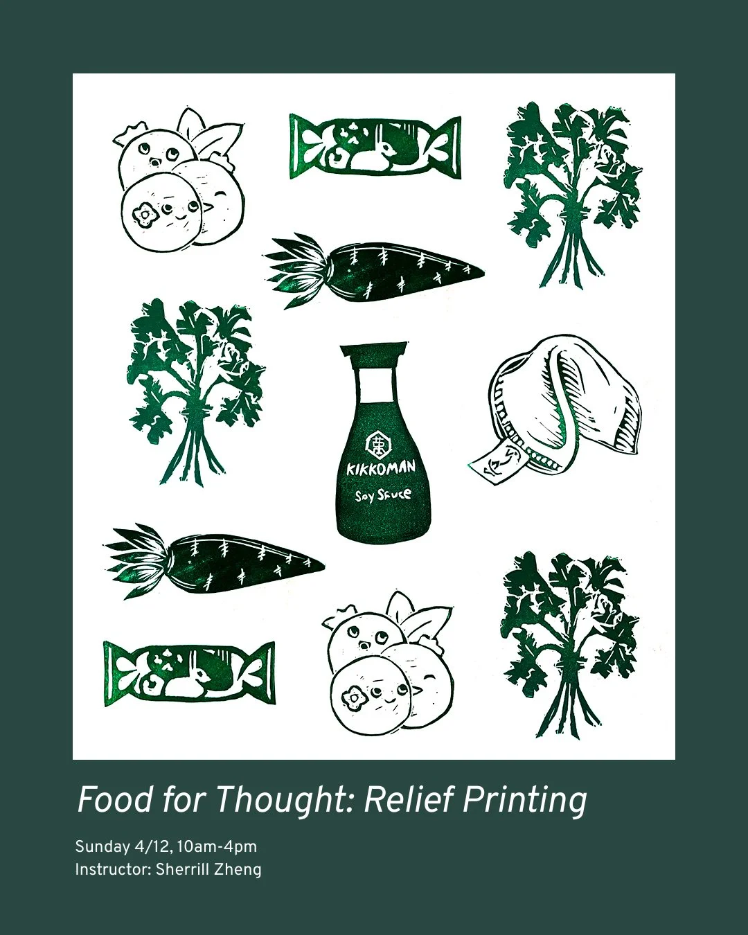 Weekend Workshop: Relief Printing: Food for Thought!