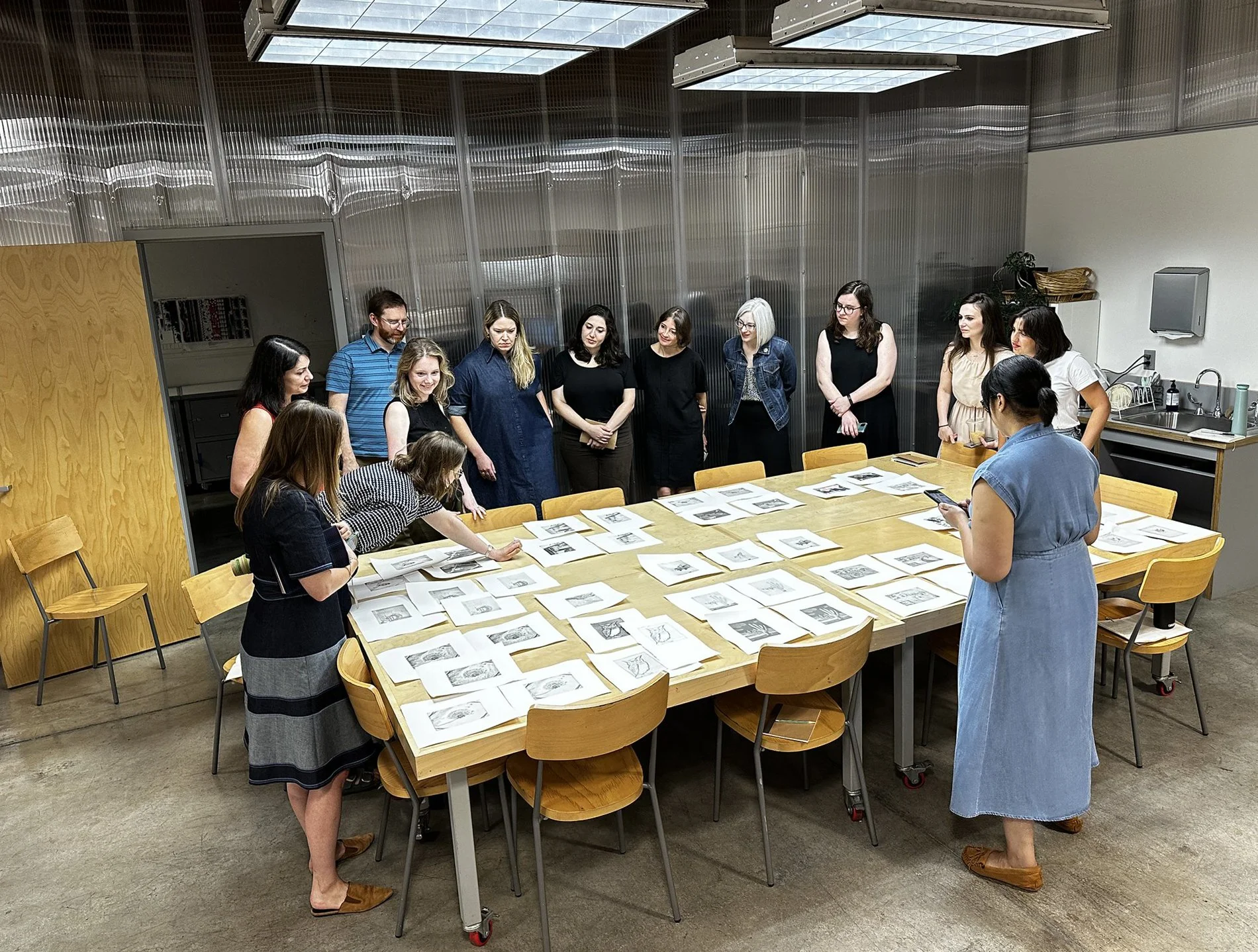 Workshop group in the studio