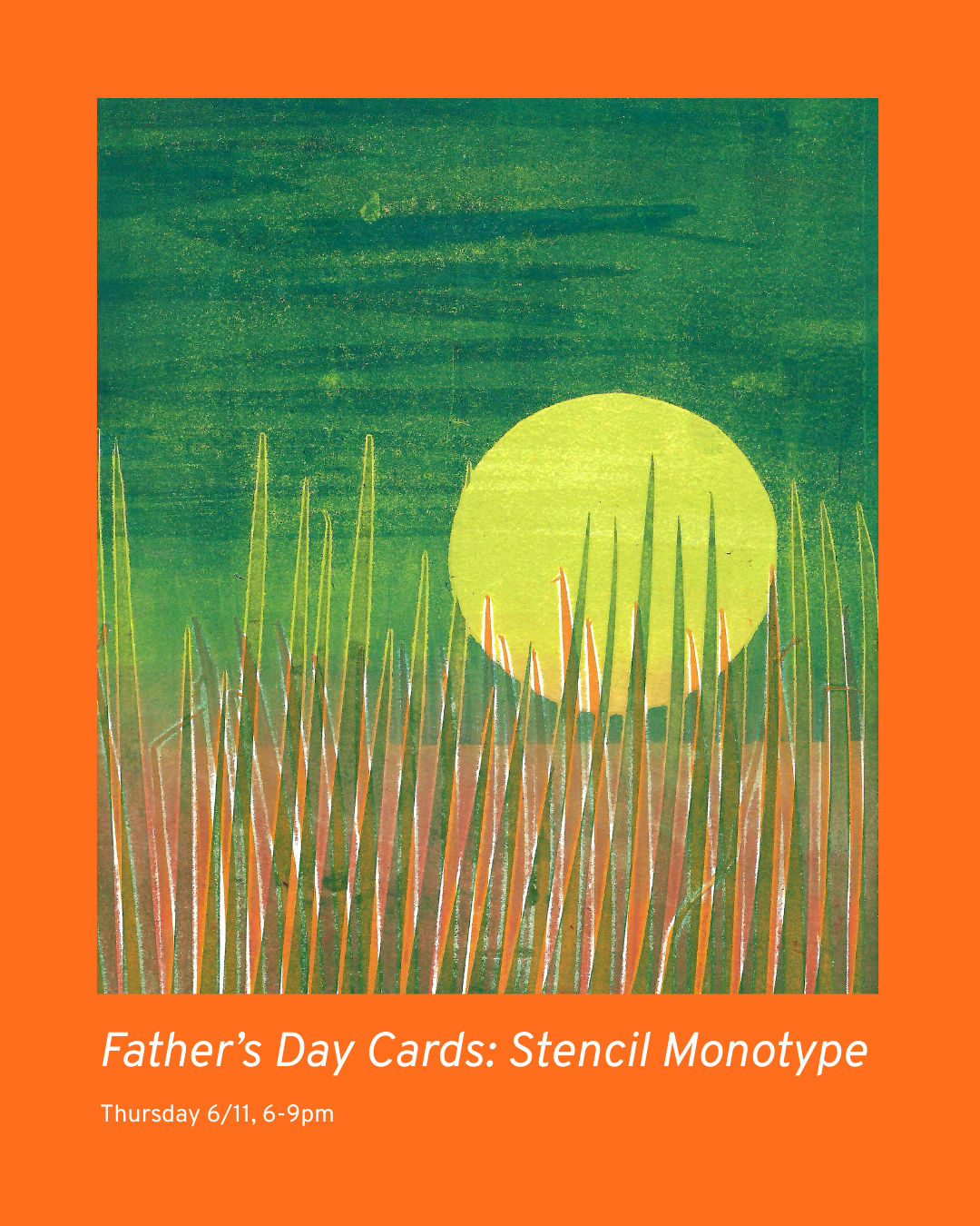 Sampler Session: Father's Day Cards: Stencil Monotype