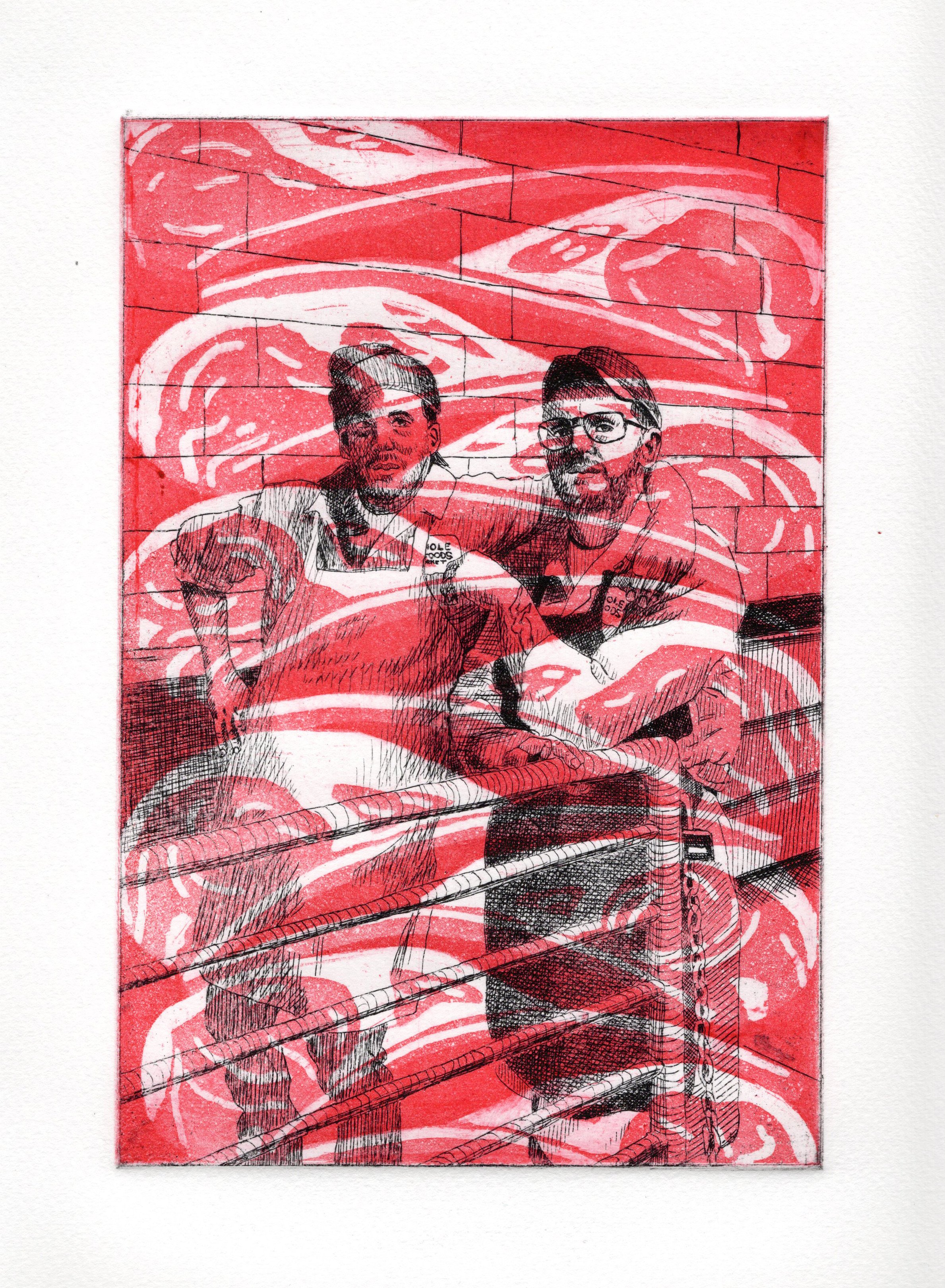  Dalton Carlson   Zak and Chris (After Walker Evans)   intaglio 
