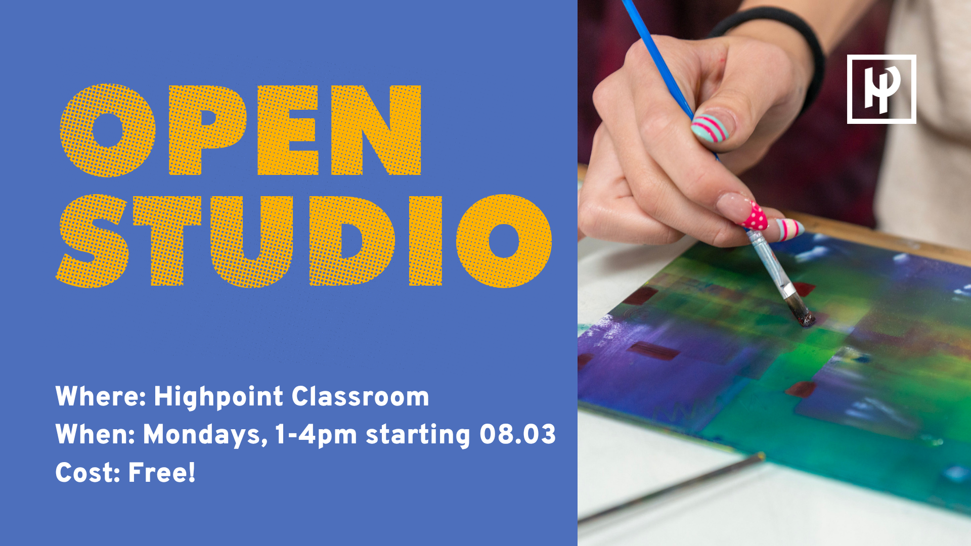 Where Highpoint Classroom When Mondays, 1-4pm starting 08.03 Cost Free!.png