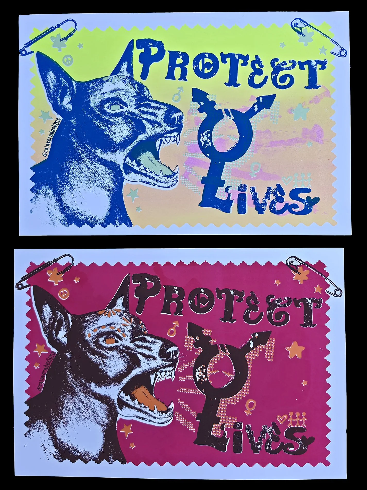  Santi Calderon Reyes   Protect Trans Lives   screenprint  10.5 x 16" 