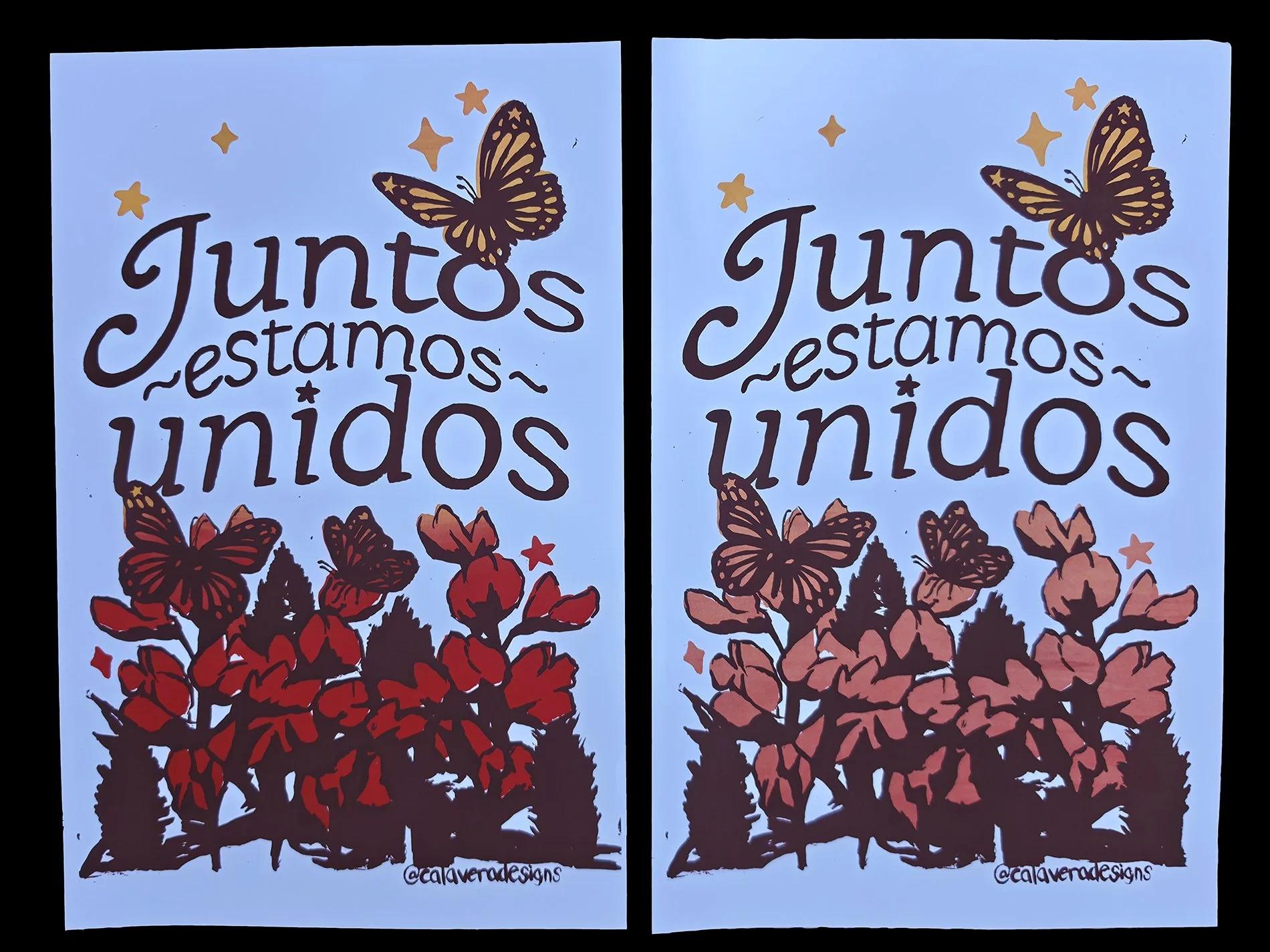  Santi Calderon Reyes   Juntos Estamos Unidos   screenprint  11 x 17" 