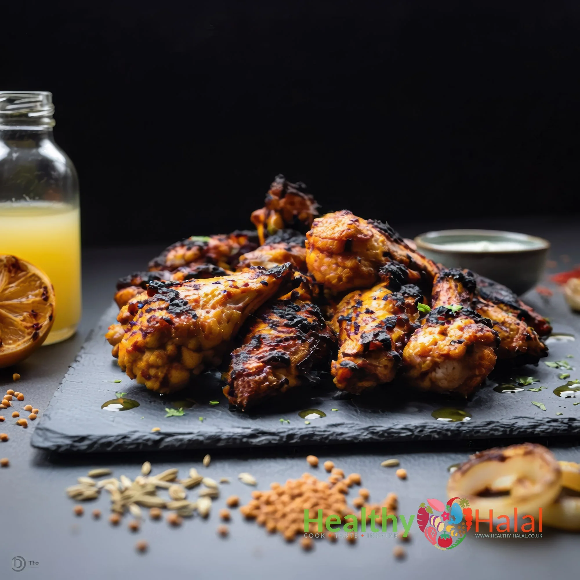 Achari Chicken Wings - Healthy Halal