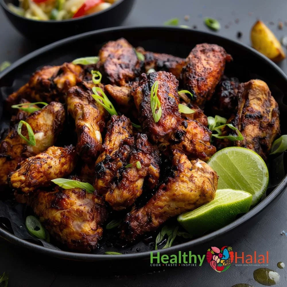 Chicken Wings with Caribbean Jerk Glaze - Healthy Halal