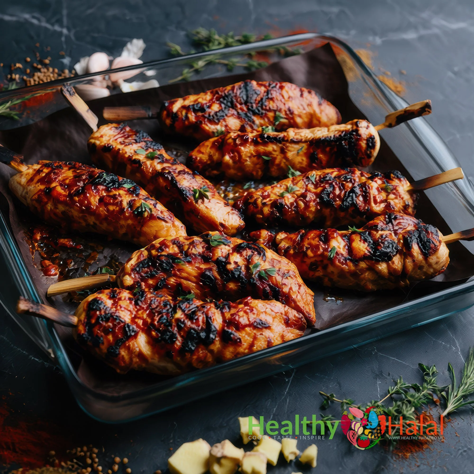Kickin' Lemon & Harissa Chicken Skewers - Healthy Halal