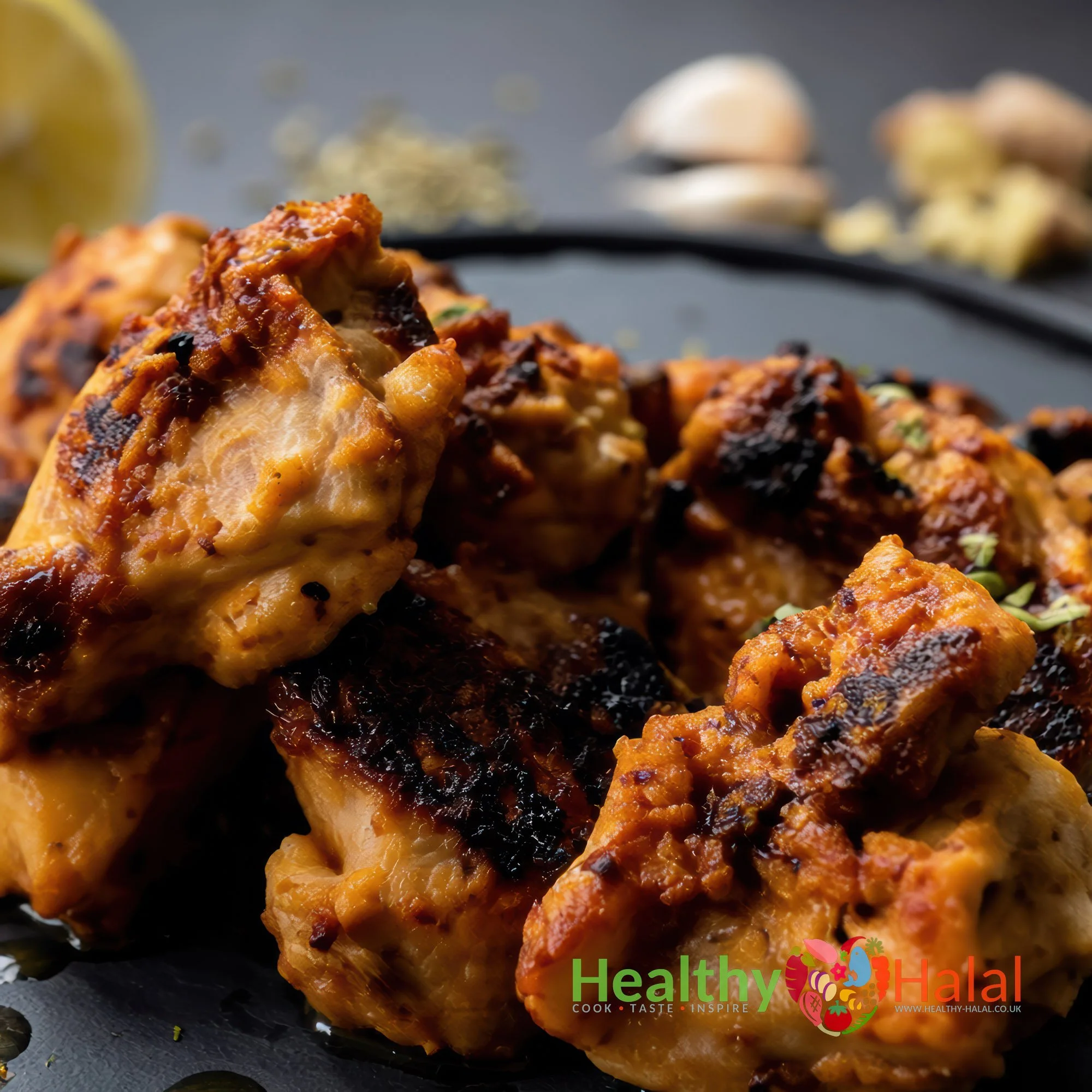 Achari Chicken Boneless Thighs - Healthy Halal