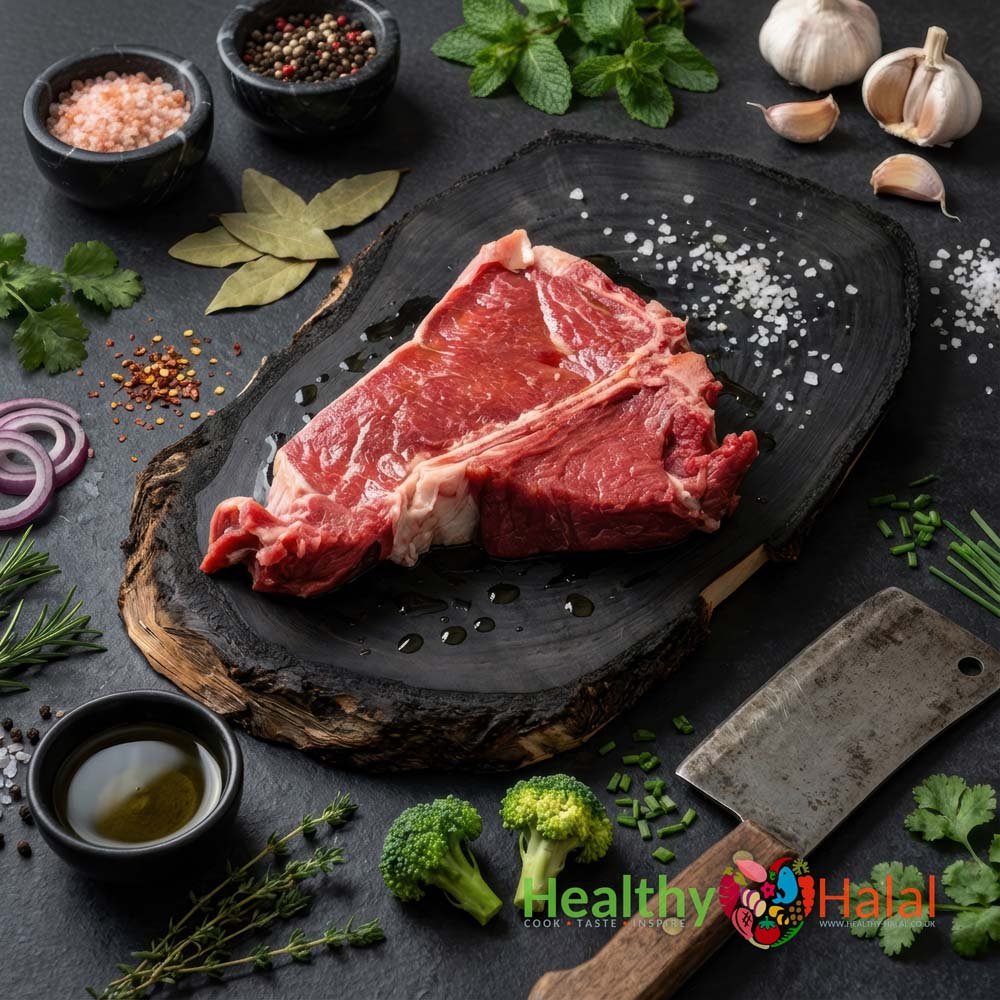 Angus Beef T-Bone Steak - Healthy Halal