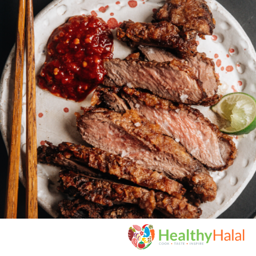 Japanese BBQ Togarashi Halal Beef Frying Steaks -Healthy-Halal