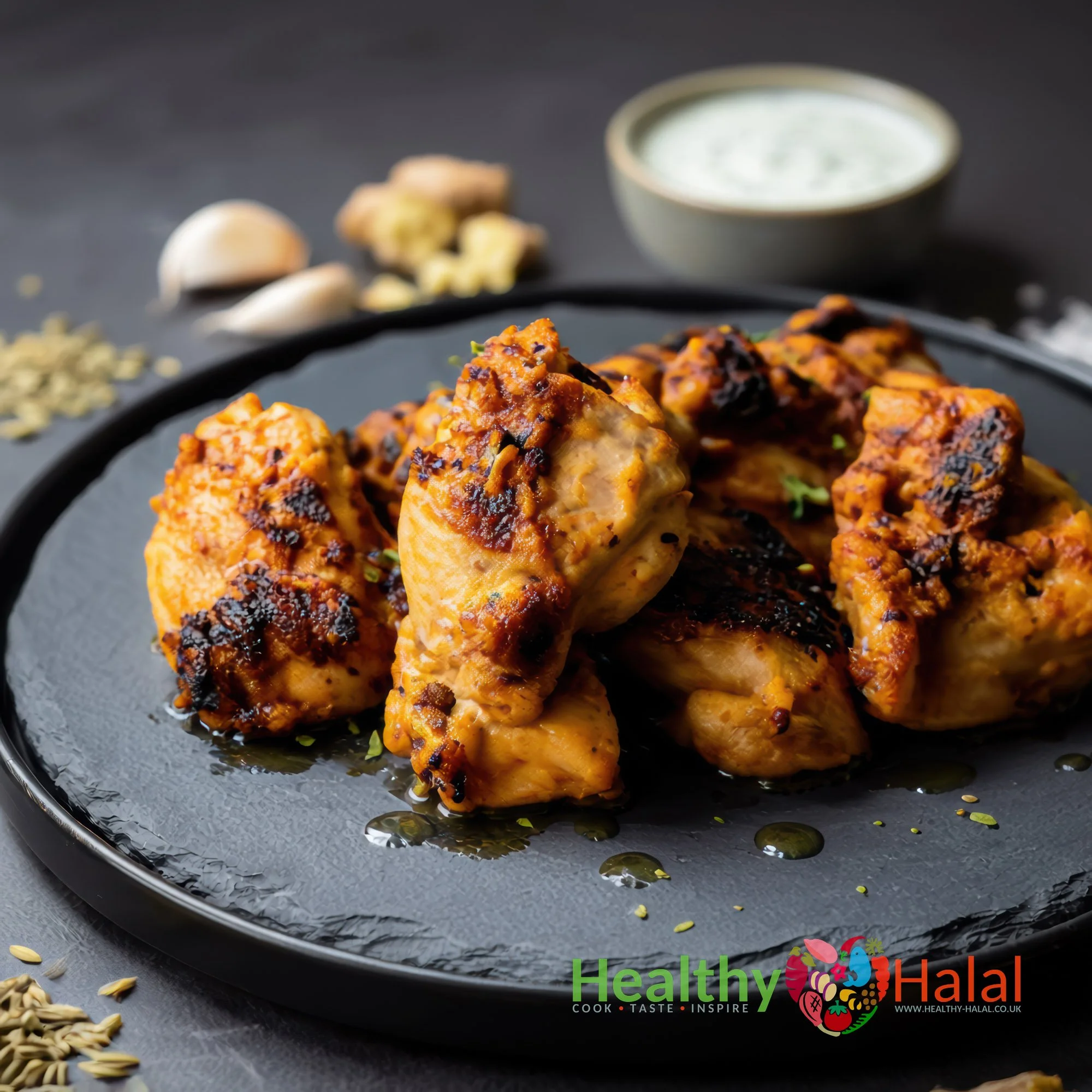 Achari Chicken Boneless Thighs - Healthy Halal