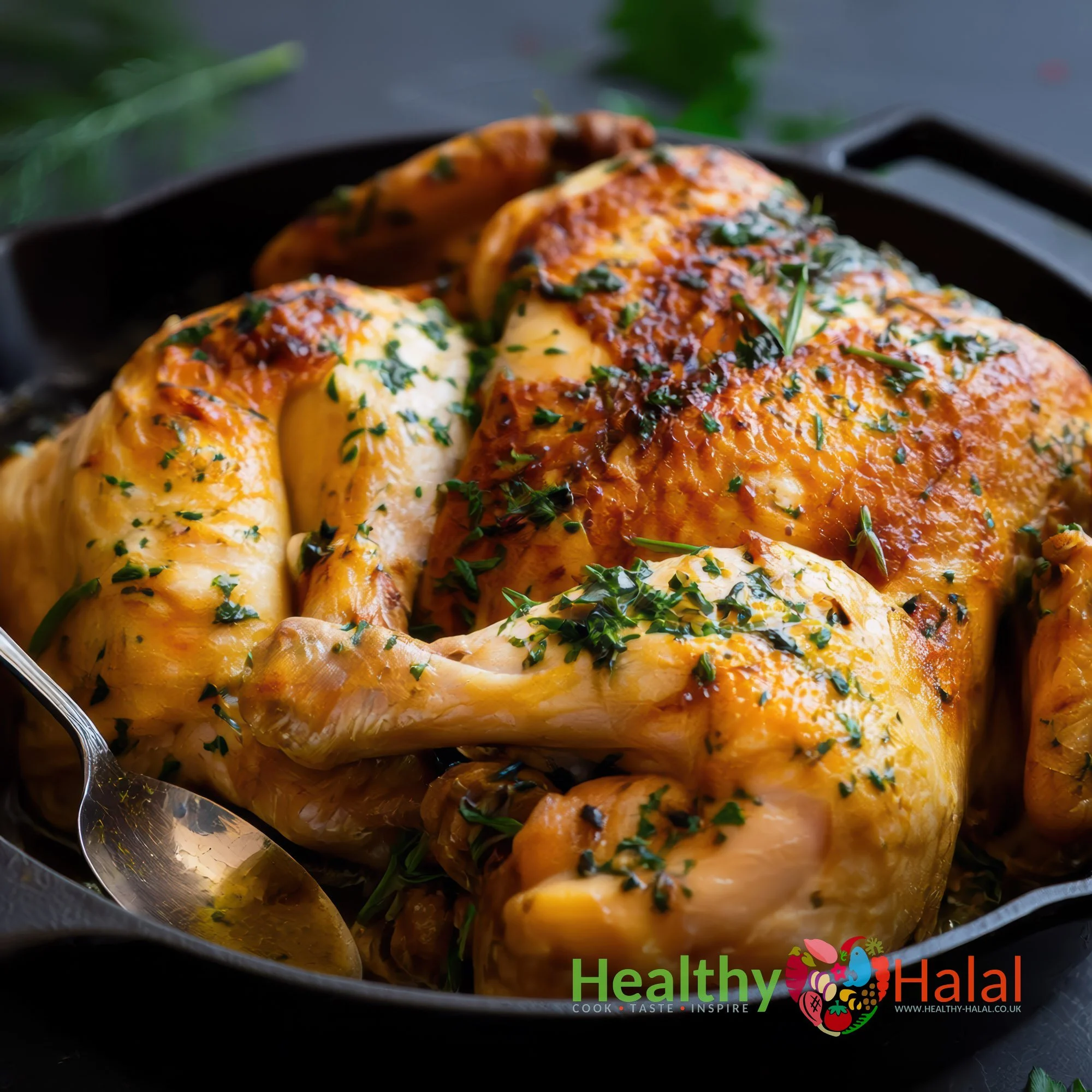 French Garden Spatchcock Chicken - Healthy Halal