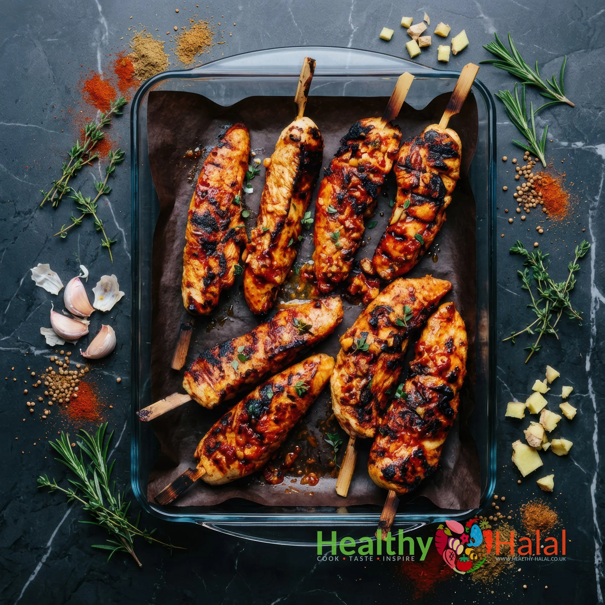 Kickin' Lemon & Harissa Chicken Skewers - Healthy Halal