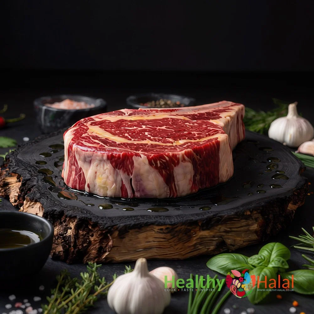 Beef Ribeye Steak Bone-In - Healthy Halal
