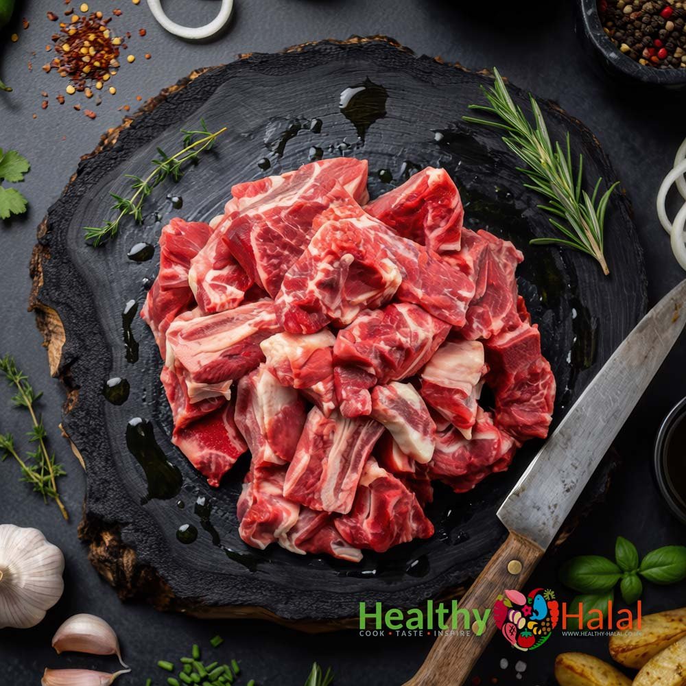 Mix Diced Beef (Bone-in) - Healthy Halal
