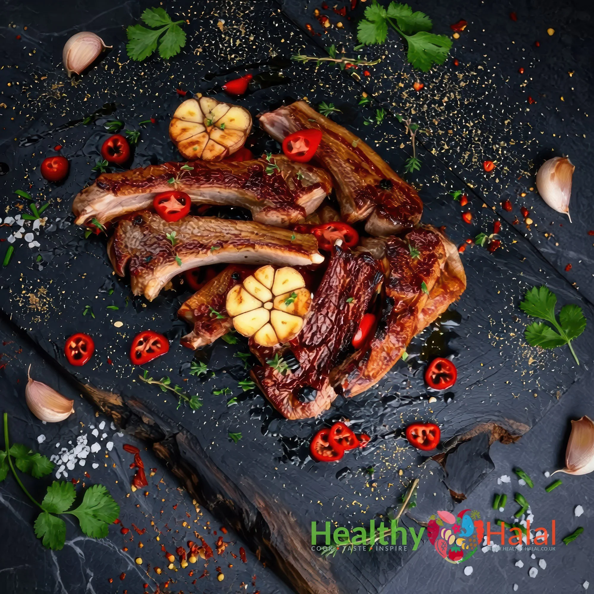 Chilli & Garlic Lamb Chops - Healthy Halal