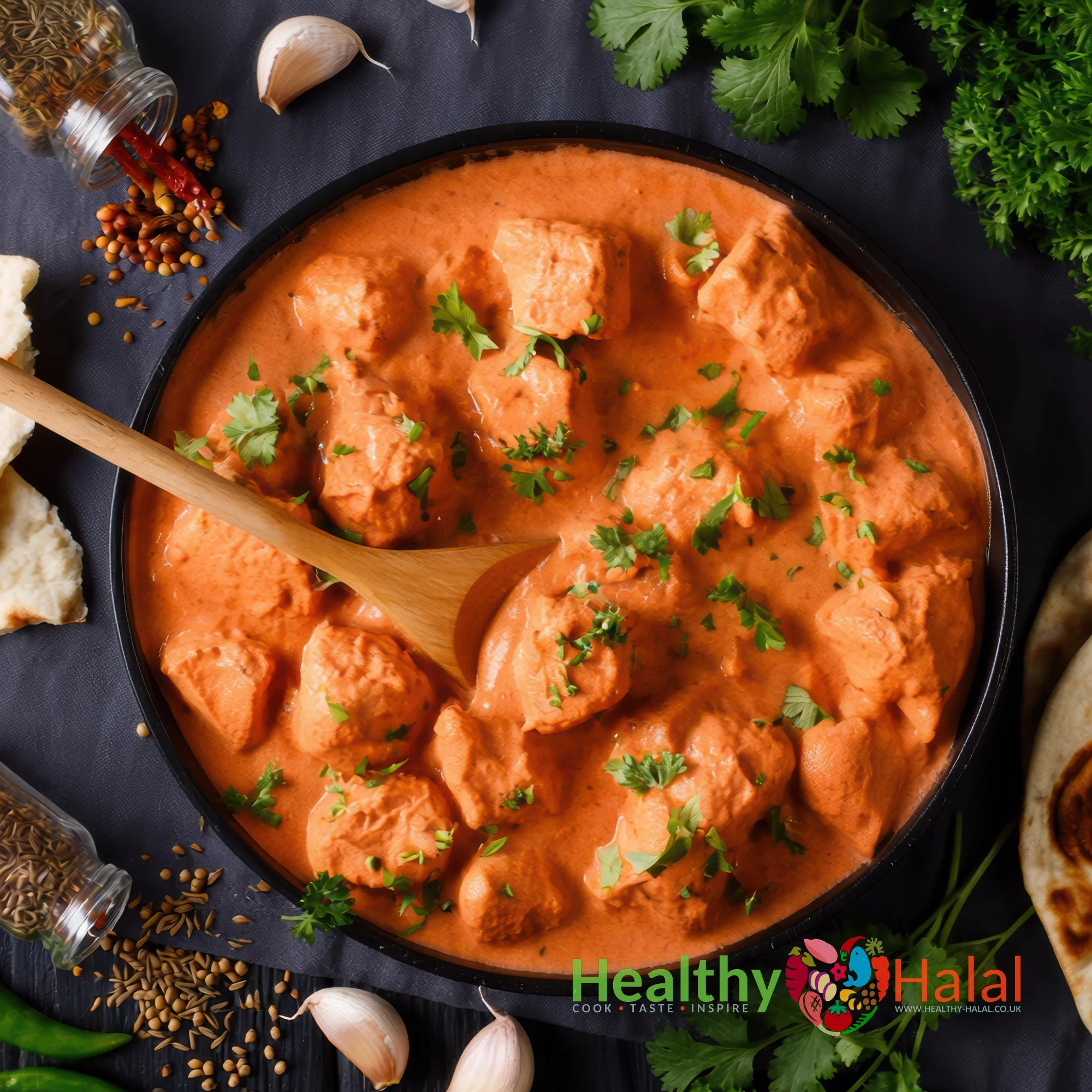 Indian Inspired Creamy Chicken Tikka - Healthy Halal