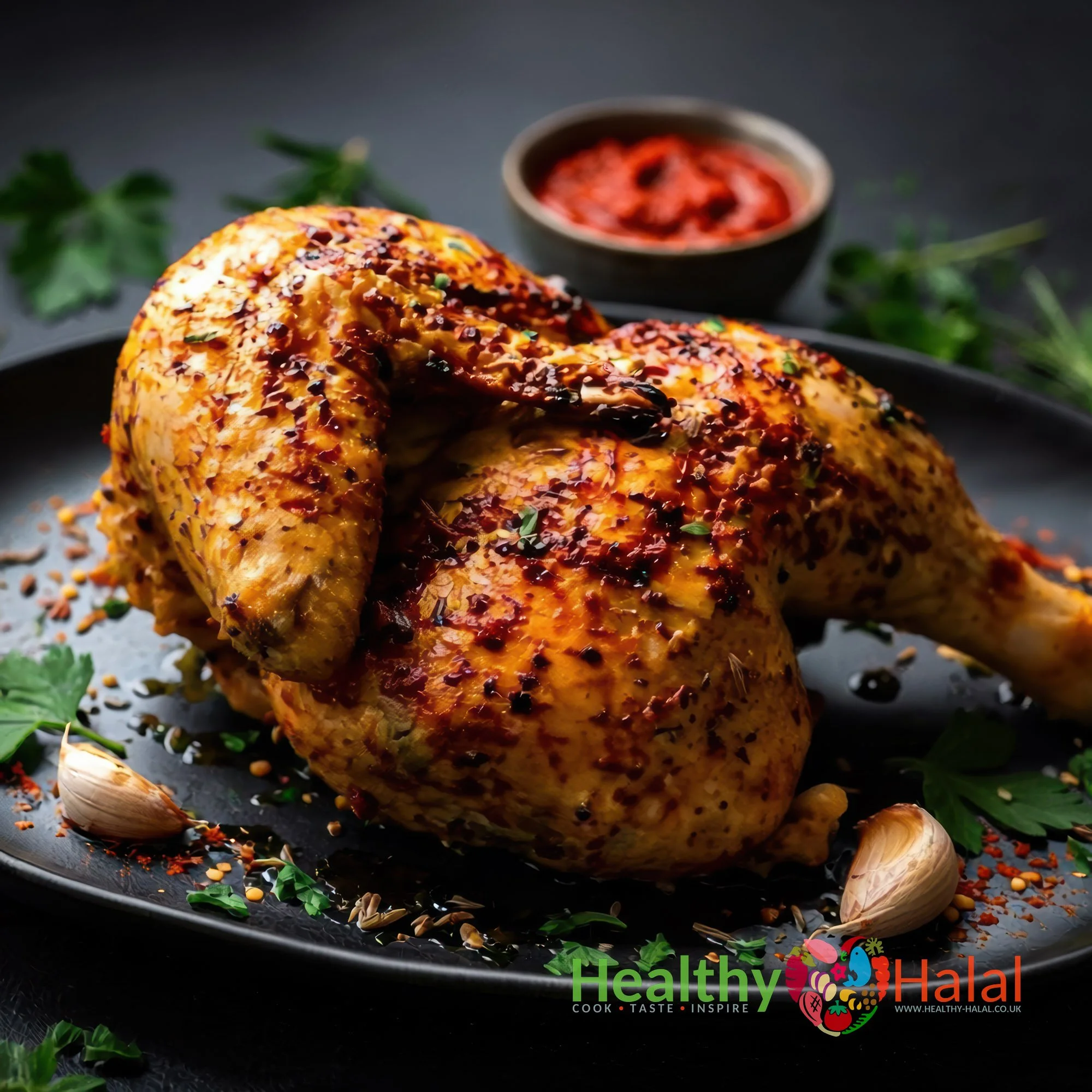 Algerian Herb Half Chicken - Healthy Halal
