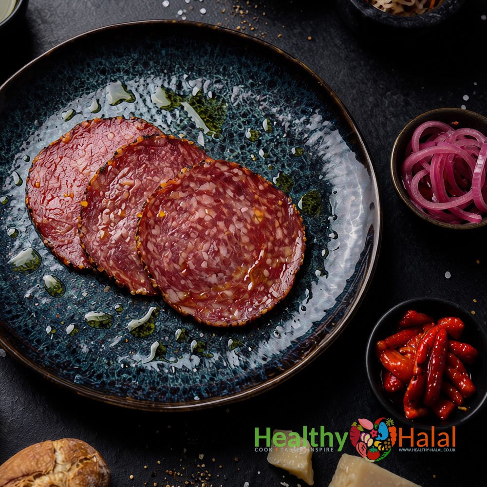 Pepper Coated Smoked Beef Salami - Healthy Halal
