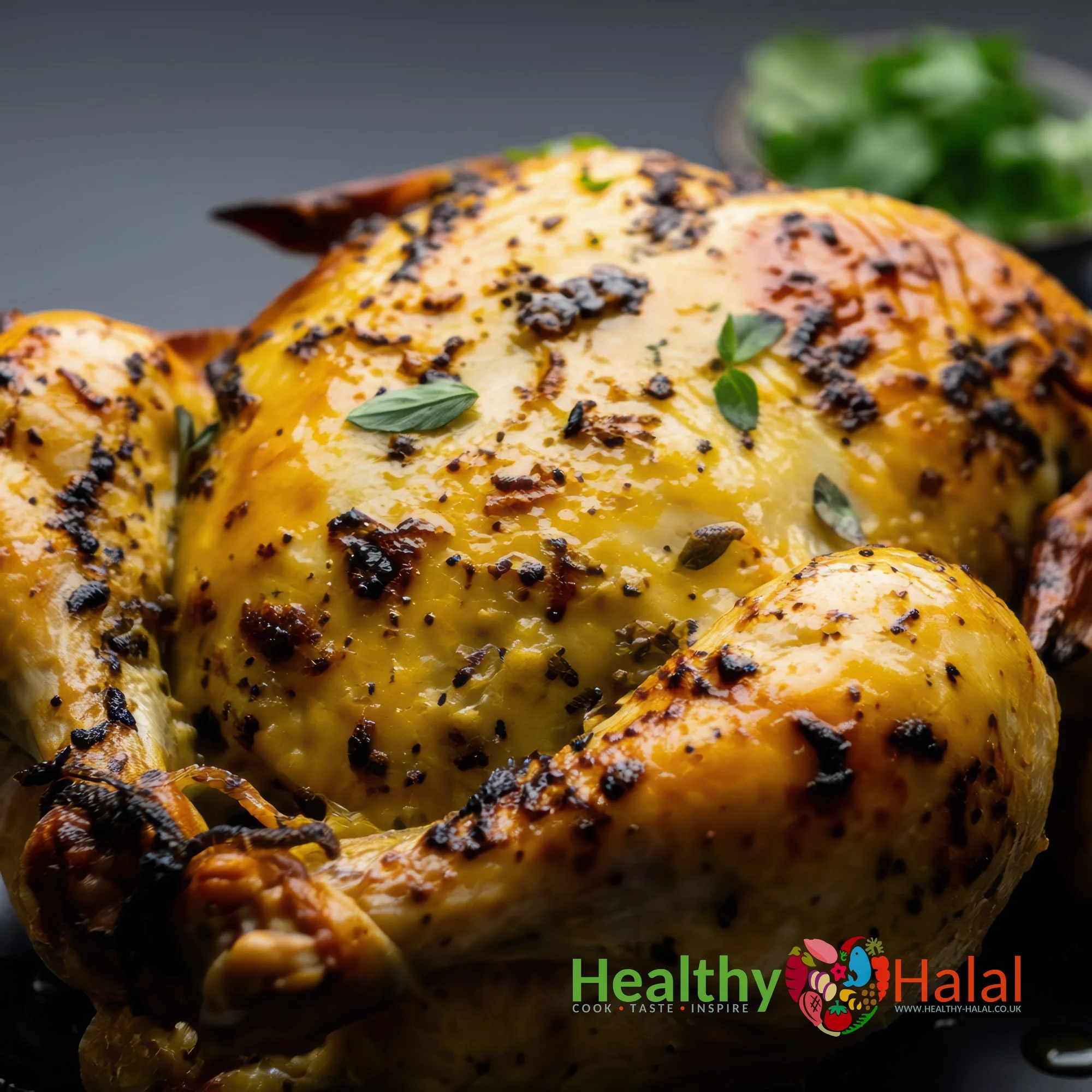Lemon & Black Pepper Whole Chicken - Healthy Halal